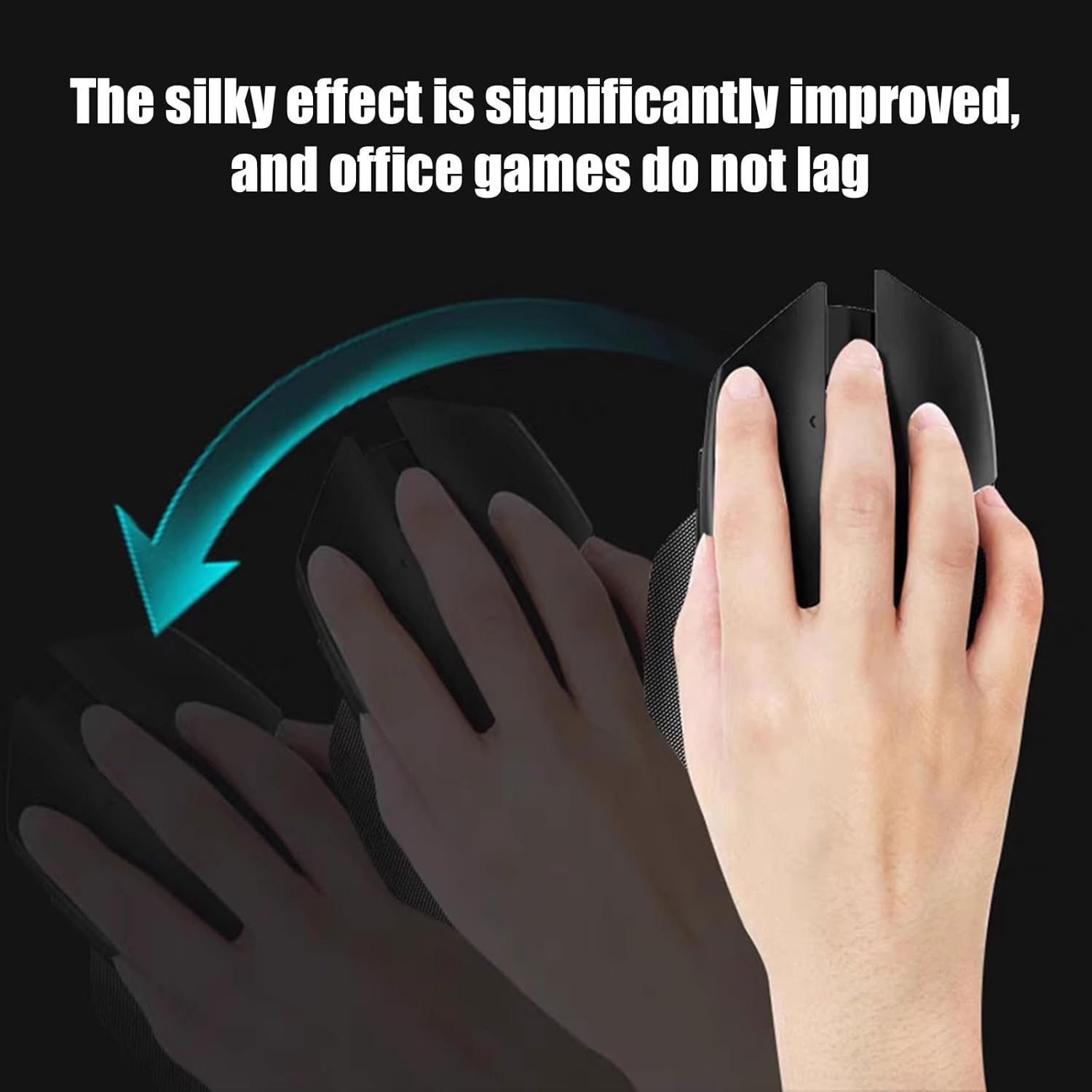 Xolixorium Pack of 2 Rounded Edges Mouse Feet Skates 0.8Mm Precision Glide Pads, Curved Edge Skatse Replacements for Logitech MX Master 3 Smooth Tracking, Black image number 5