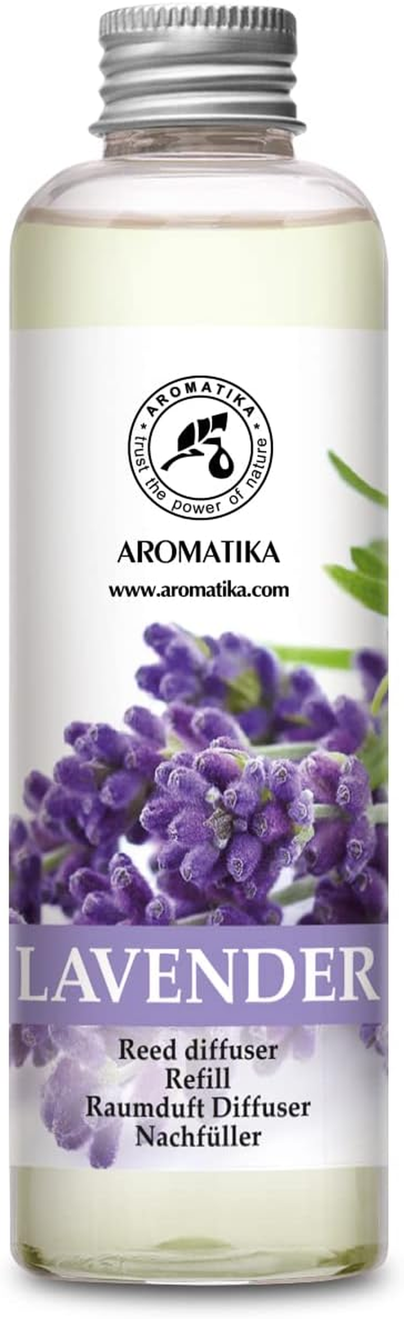 Reed Diffuser Refill Lavender with Lavender Essential Oil 200Ml - Scented Diffuser - Room Diffuser Refill - Home Fragrance - Floral Fragrance