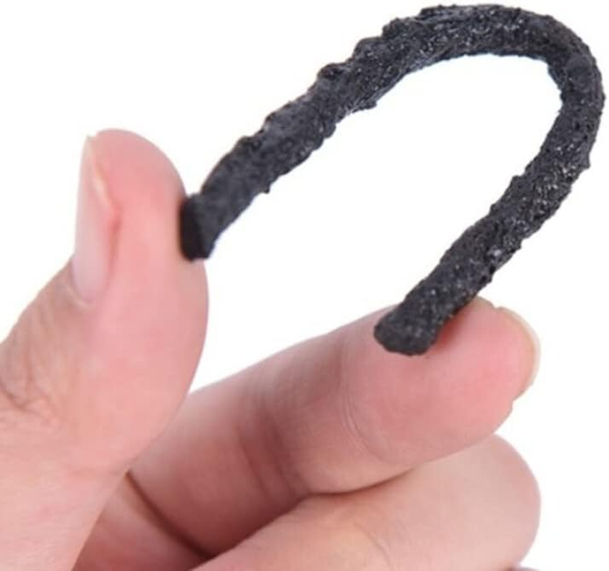 Veemoon 100Pcs Car Tubeless Seal Strip Black Tire Repair Tool for Automotive Vacuum Wheels Flexible Essential for Emergency Puncture Fixes Suitable for Multiple Uses image number 5