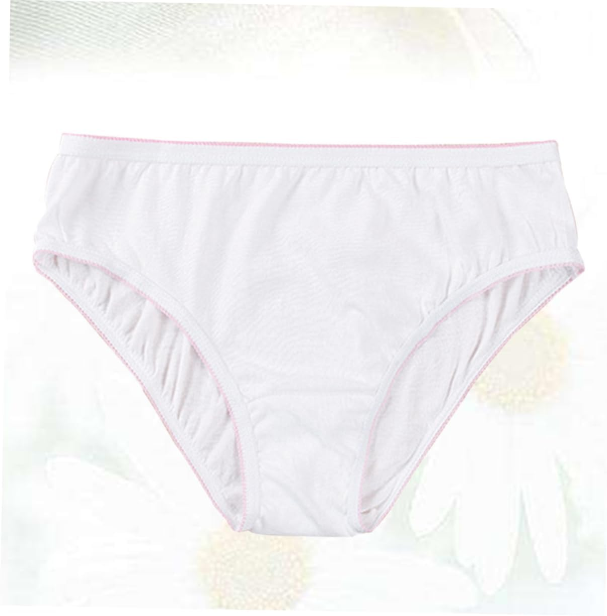 Minkissy Disposable Underpants Underwear Panties Women 2Pcs Cotton Breathable Single Use for Travel Daily Pregnant Postpartum Business Trip Size XL White image number 5