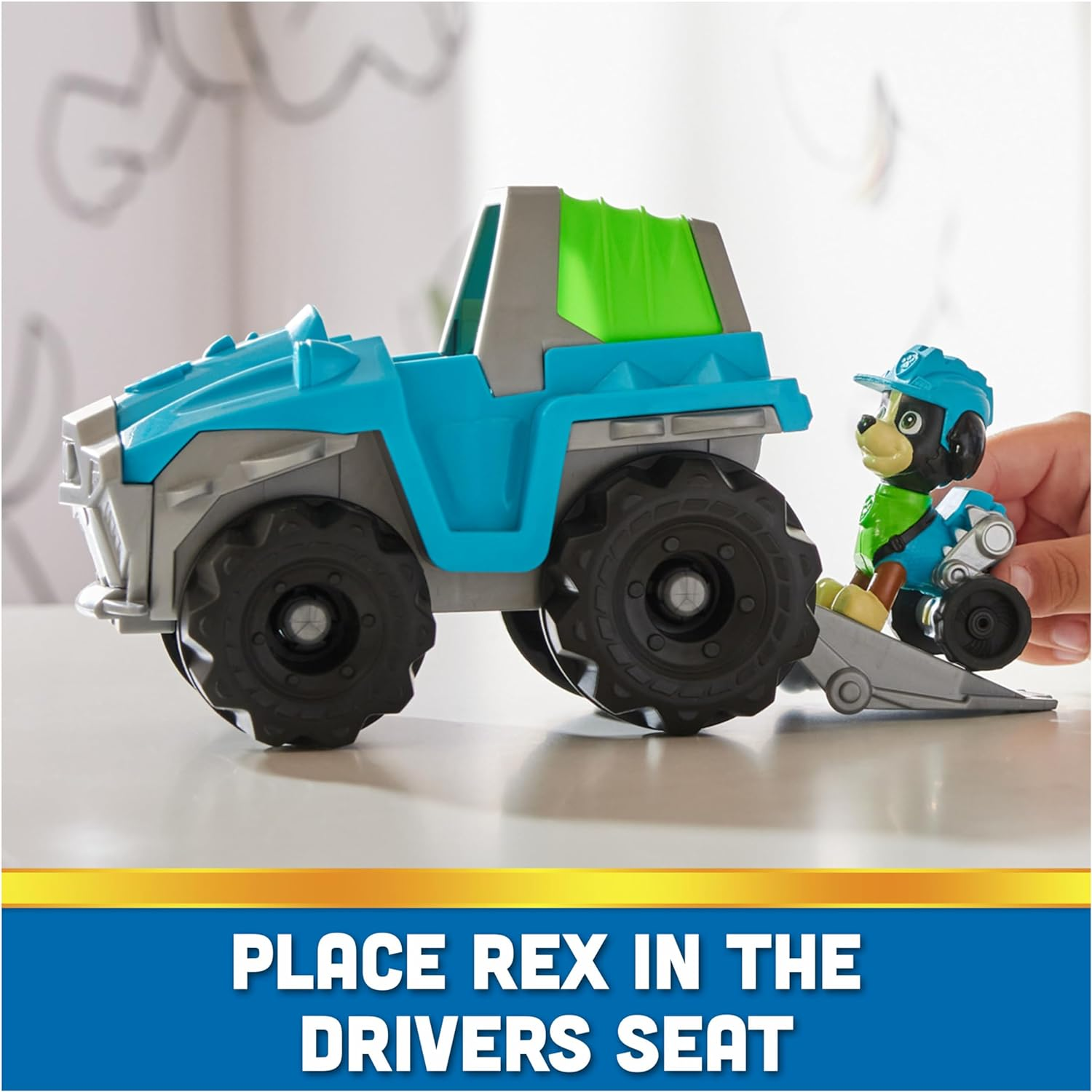 PAW Patrol, Rex&rsquo;S Dinosaur Rescue Vehicle, Toy Truck with Collectible Action Figure, Sustainably Minded Kids&rsquo; Toys for Boys & Girls Aged 3 and Up - Black image number 7
