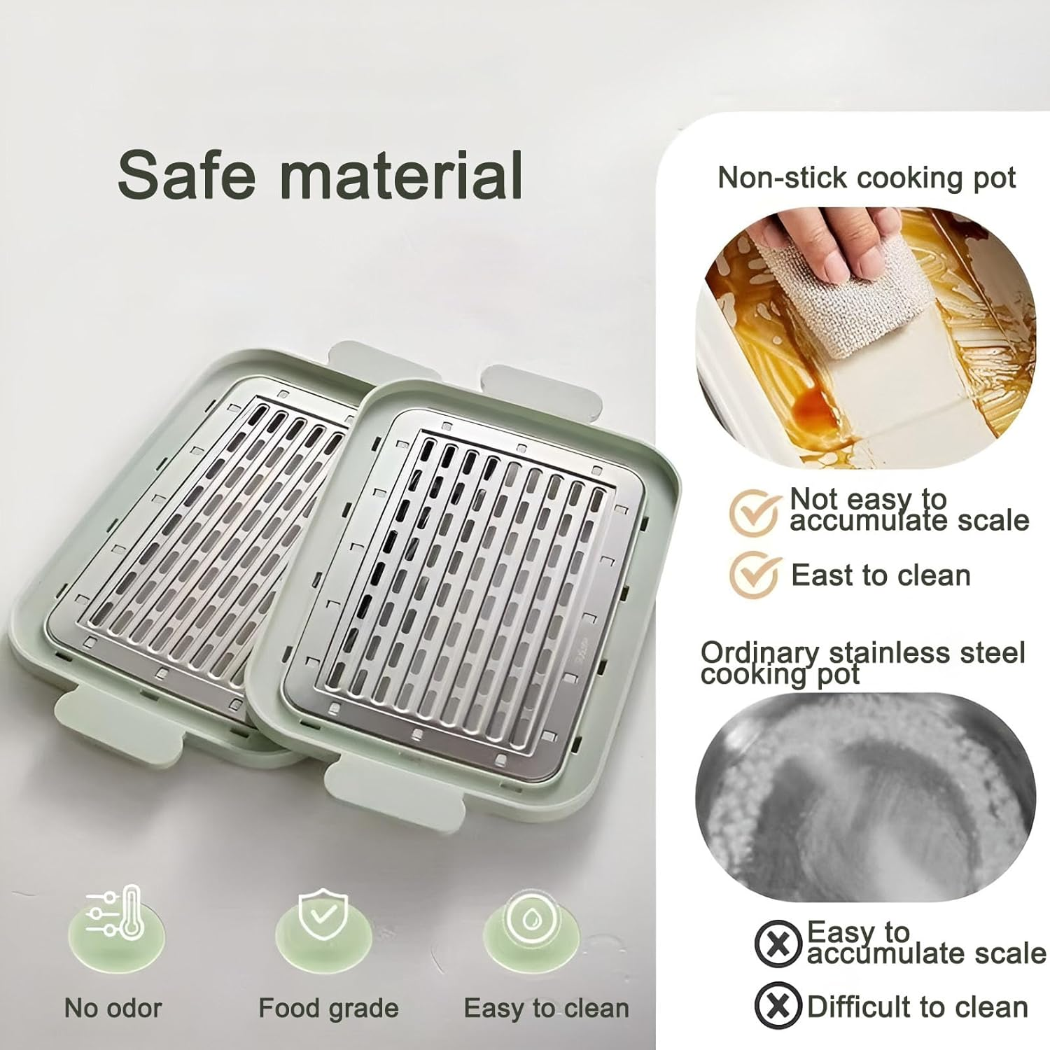 Multifunctional Electric Food Steamer 21.5L Large Capacity, with 3-Layer Steamer, 24H Reservation and Smart Timer, 1200W Fire Heating Stainless Steel Steamer，Blue - 3-Layer Blue image number 1