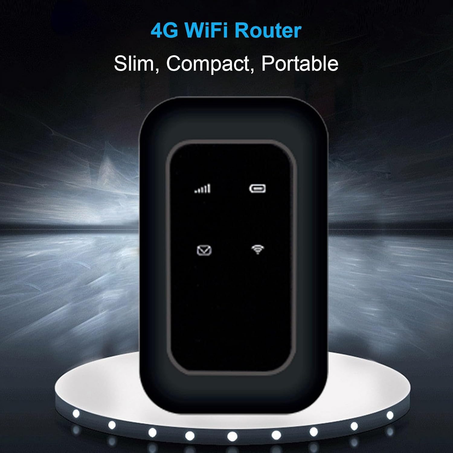 4G Wifi Mobile Hotspot, 2.4G Portable Mobile Hotspot Device, 150Mbps Travel Router with LED Screen, up to 10 Devices, 72 Hours Standby, 2100Mah, for Europe Asia image number 3