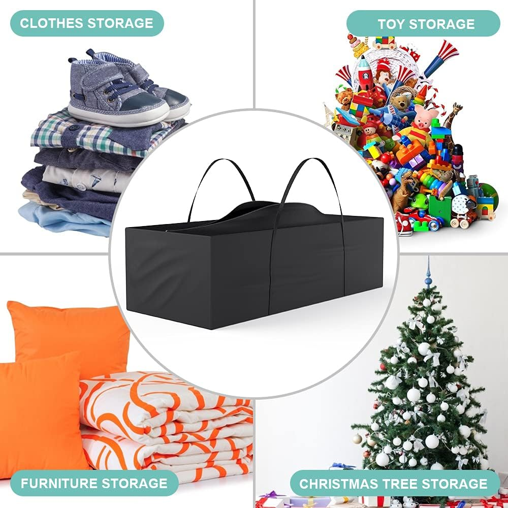 Garden Furniture Cushion Storage Bag, Outdoor Furniture Storage Bag Heavy Duty Rip Proof 210D Oxford Fabric Waterproof Storage Bag for Christmas Tree Blankets, Cushions, Tents, Patio image number 1