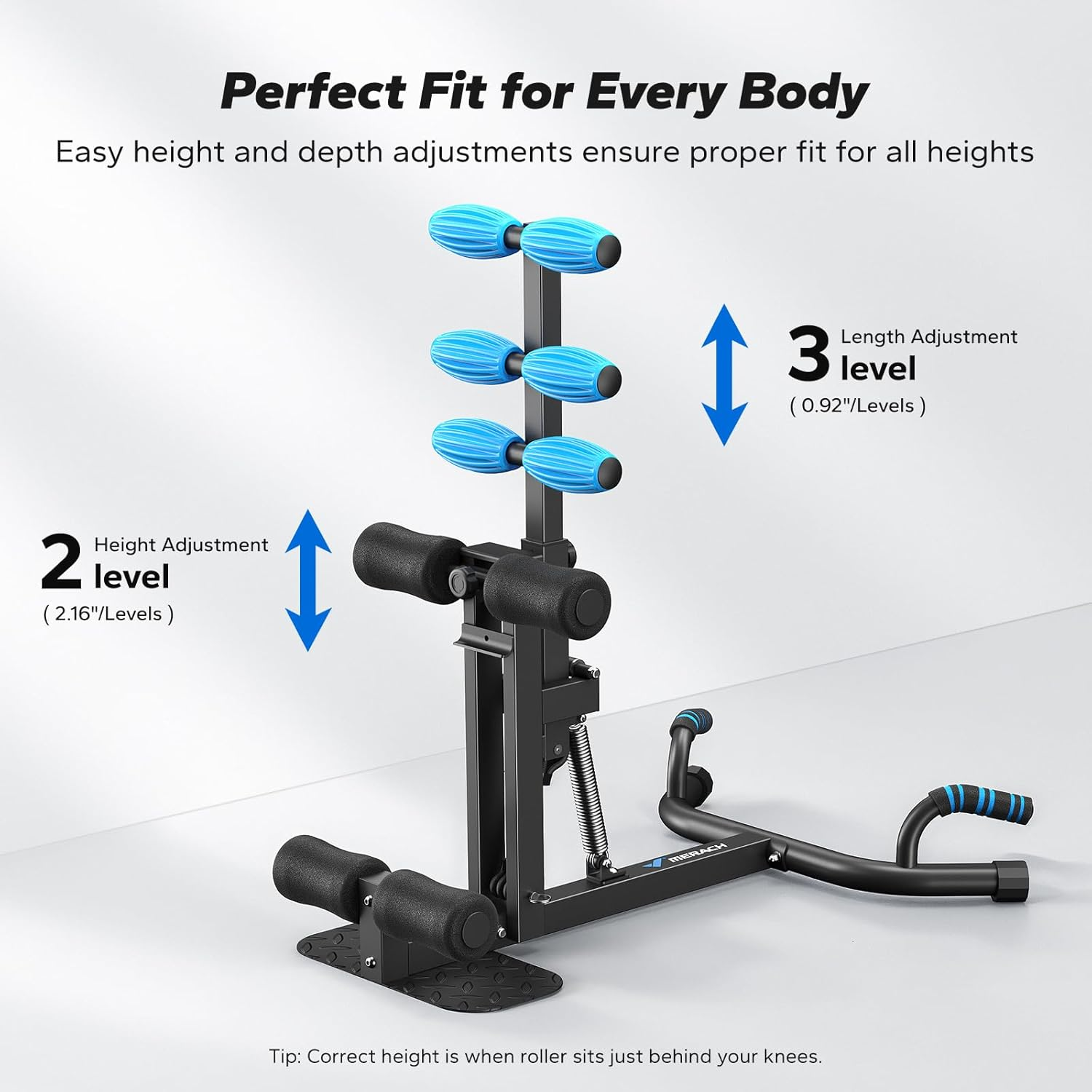 MERACH Deep Squat Machine for Women, Adjustable Glutes Trainer Machine, Core & Leg Exercise, Push up Workout Equipment at Home Gym image number 5
