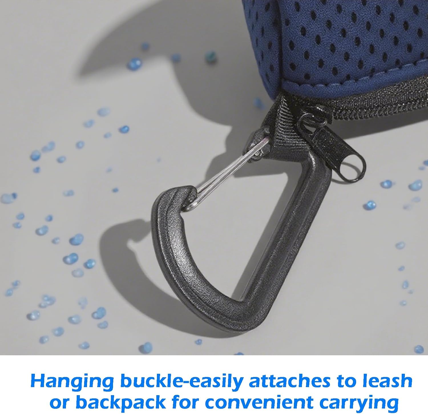 Zvorgath Dog Poop Bags Dispenser - Mesh Fabric Attachment Dog Waste Bag Holder with Zipper, Large Capacity Hangable Pet Supplies, Includes 15 Dog Poop Bags image number 3