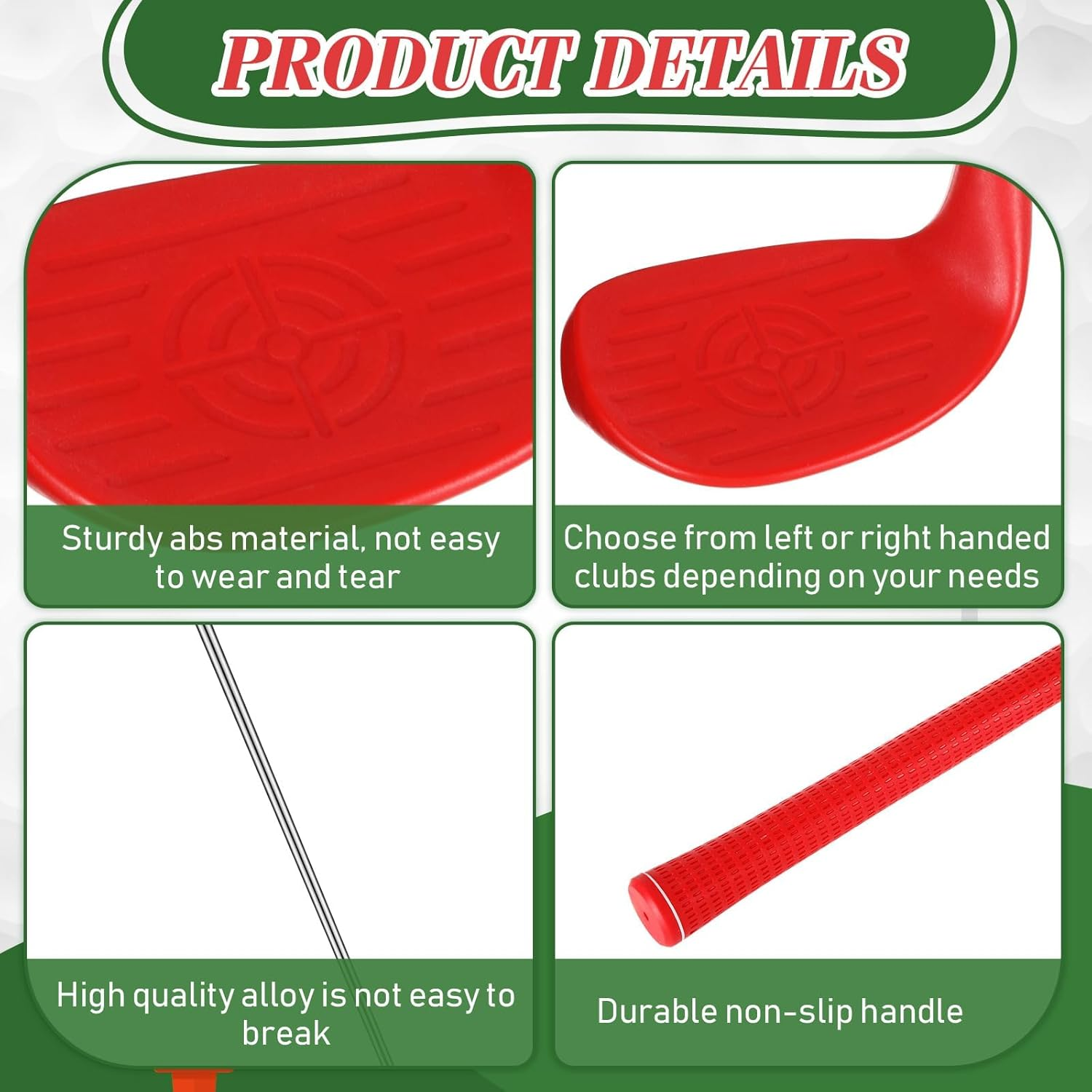 Golf Game Club Set 36" Plastic Golf Chipping Clubs with Oversize Heads for Home Backyard Bucket Game Outdoor Indoor Training Practice Adults(Right Hand) image number 5