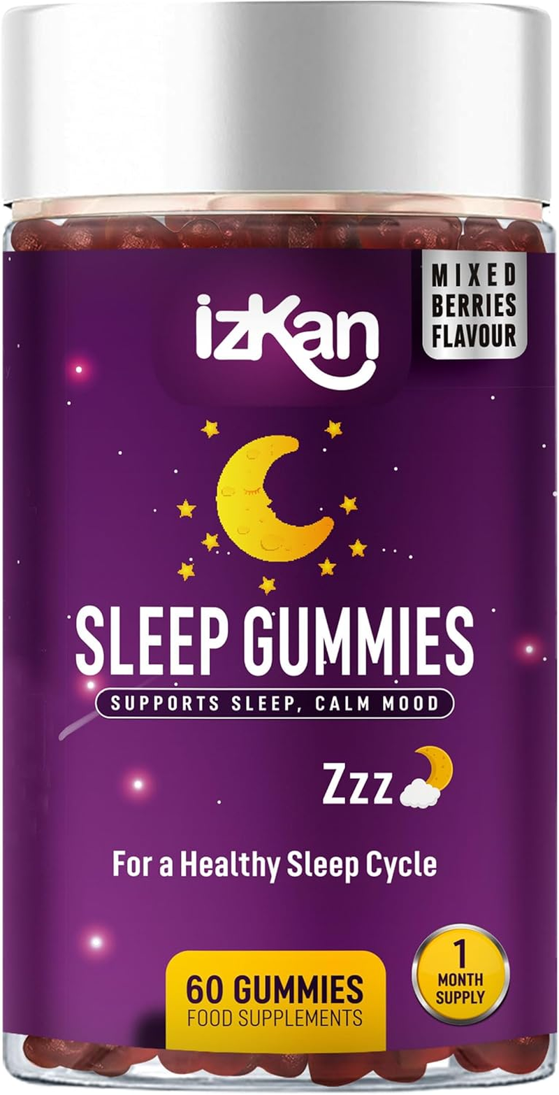 Pro Sleep Gummies for Adults with Magnesium, L-Theanine, 5 HTP, Valerian Root, Passionflower Extract, Glycine, Chewable Sleep Supplement |Bed Time Aid| |Calm Mood| Vegan 60 Gummies |Berries Flavour| (1) image number 2