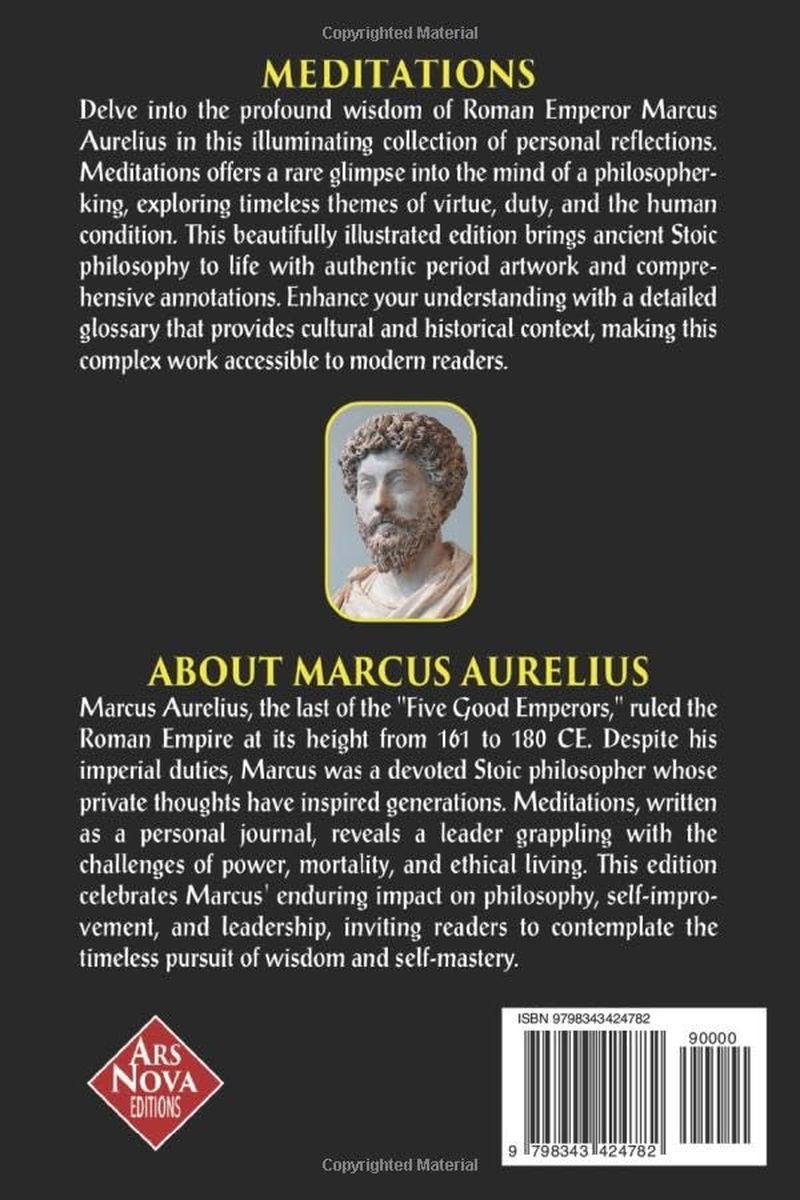 MEDITATIONS MARCUS AURELIUS: New Complete Translation of Stoic Wisdom Adapted for Modern Readers (12 Books + Bonus) Illustrated