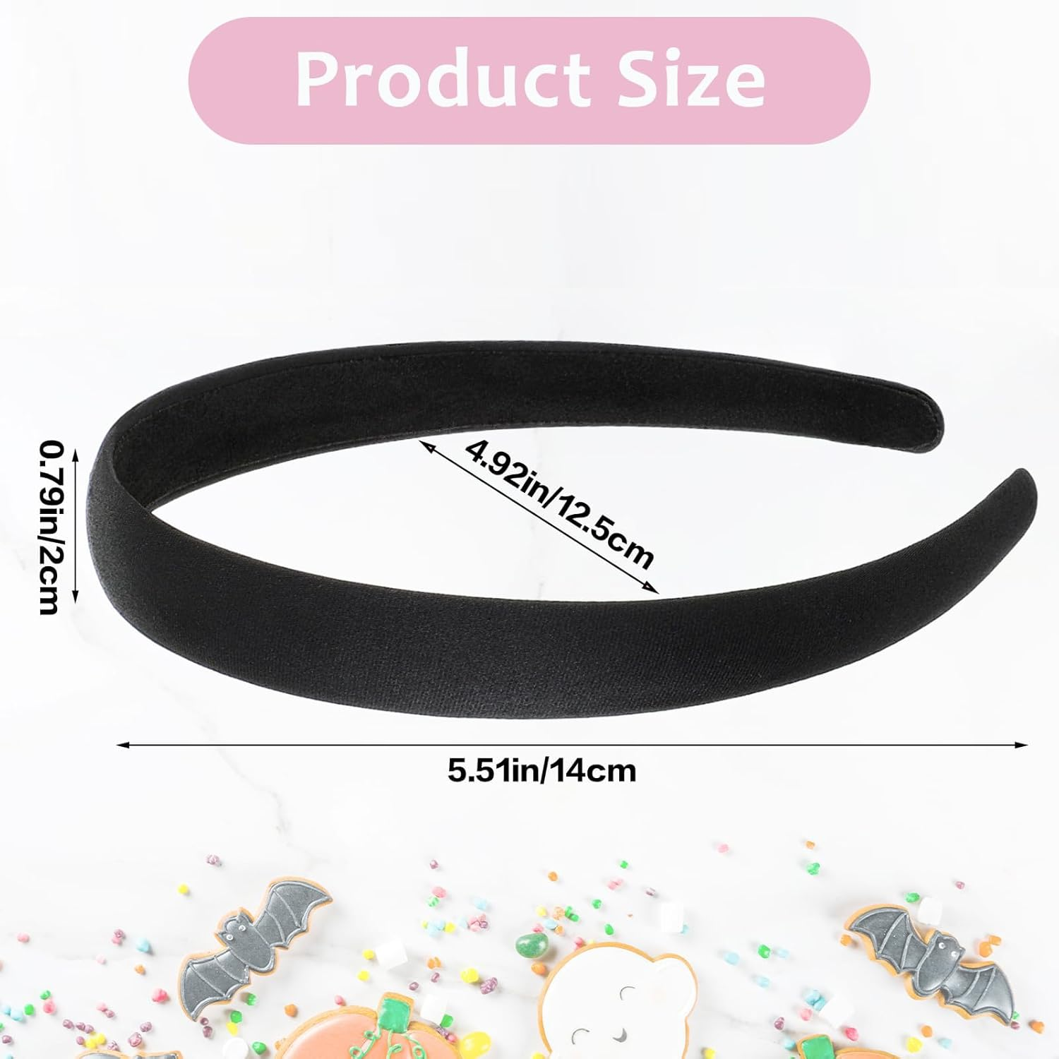 JOOTUEPO 2 Pcs Satin Headbands Hair Bands for Women, Non-Slip Headbands, Satin Covered Plastic Alice Band Hair Band Headband, DIY Headbands, Women & Girls for Everyday Wear, Work, Parties, Styling image number 5