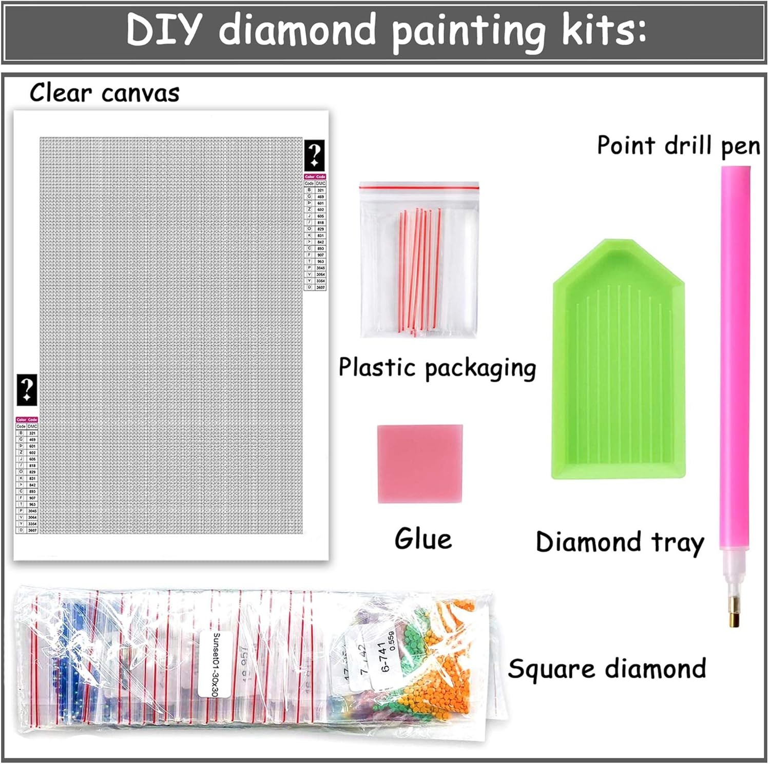 SKRYUIE Random Mystery Diamond Painting Landscape Kits Square Full Drill 5D Surprise DIY Mysterious Paint with Diamond Art Cross Stitch Crystal Rhinestone Embroidery for Home Wall Craft Decoration image number 2