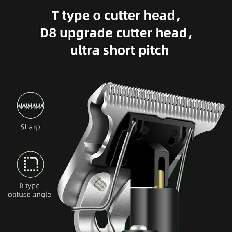 OZSTOCK All Metal USB Rechargeable Quiet Hair Trimmer with Guide Combs, Men Home Hair Grooming Kit image number 1