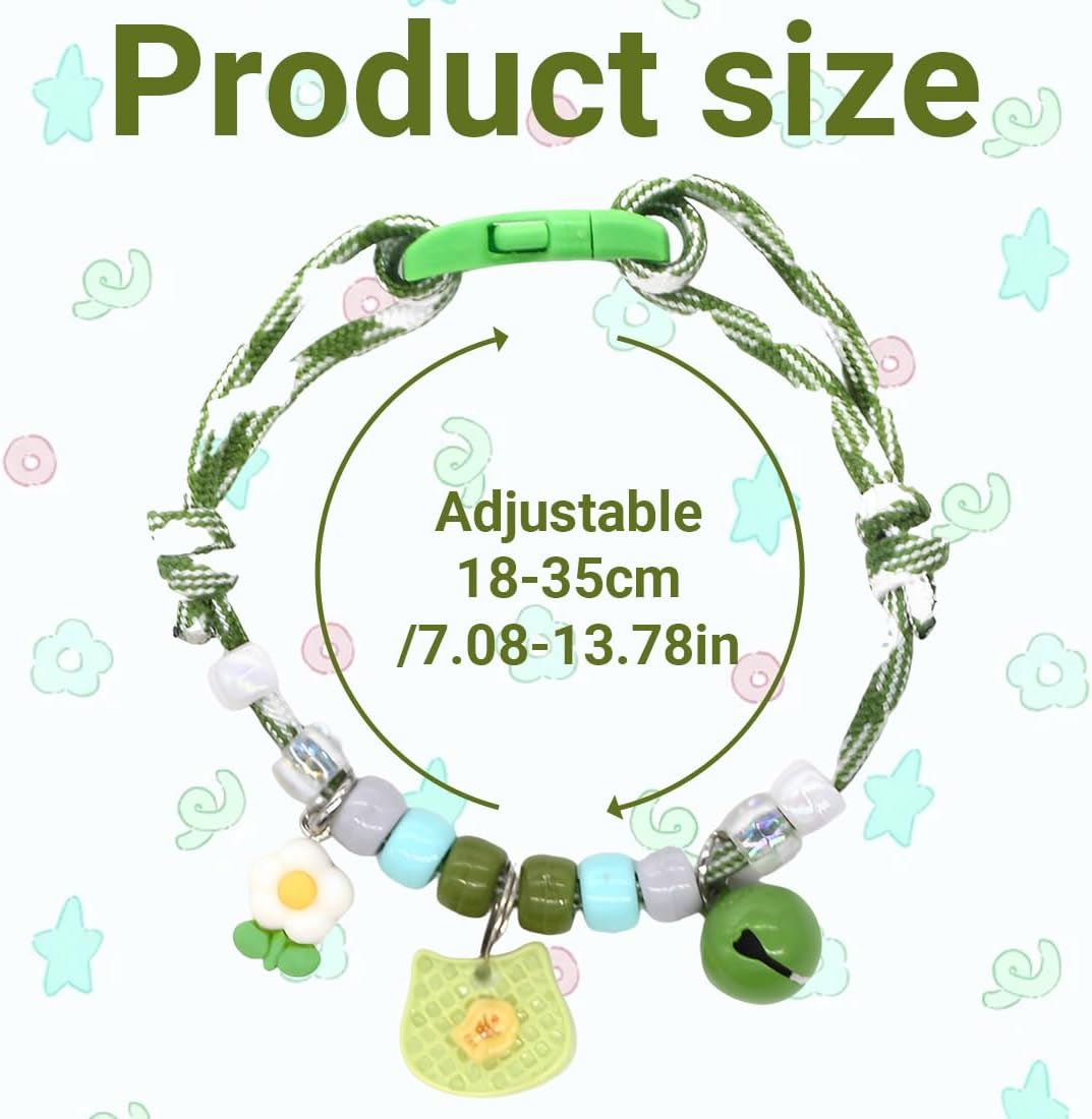 Kitten Collars with Bells, Personalised Pet Accessories, Adjustable Collars for Girls and Boys, Collars, Cat Collars with Safety Buckles