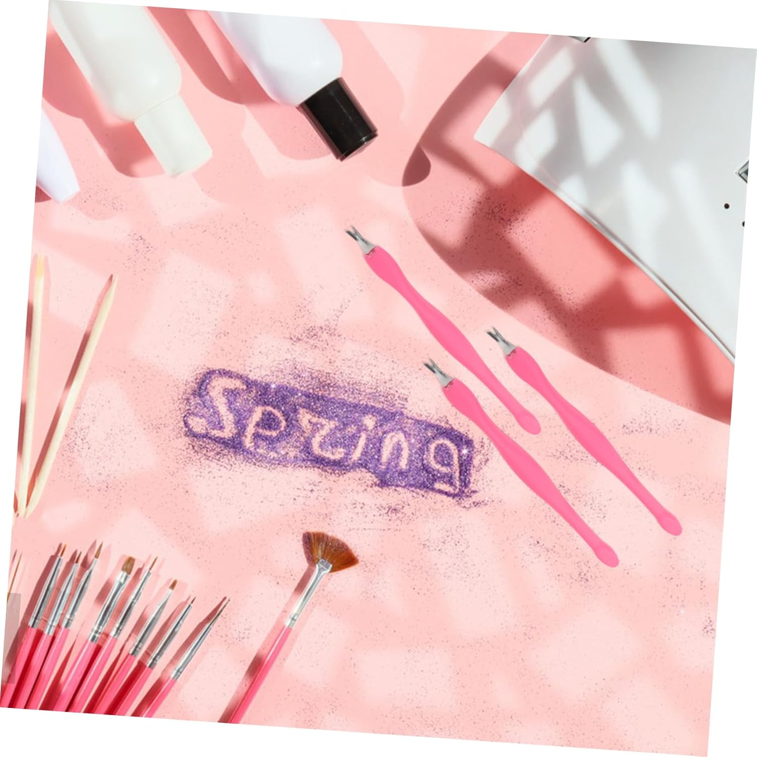 SOESFOUFU 24Pcs Stainless Steel Cuticle Remover Fork with Ergonomic Grip for Nail Skin Care Dead Skin Trimmer Tool for Manicure and Pedicure Gentle and Professional Nail Grooming image number 1