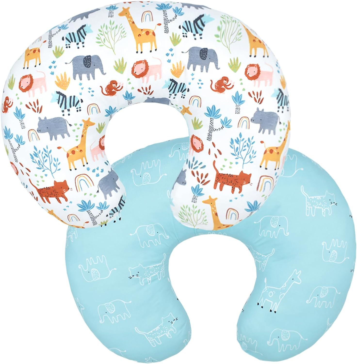 Winmany Baby Nursing Pillow Cover Newborn Removable Breastfeeding Pillowcover Cute Pattern Girls Boys Nursing Pillowcase for Breast and Bottole Feeding