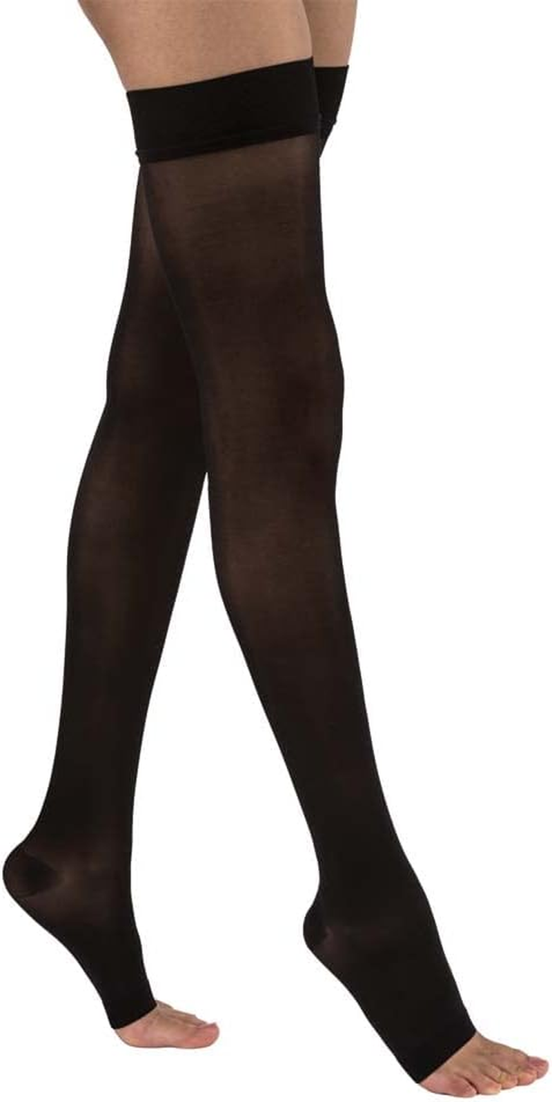 JOBST Ultrasheer Compression Stockings, 15-20 Mmhg, Thigh High, Silicone Dot Band, Open Toe