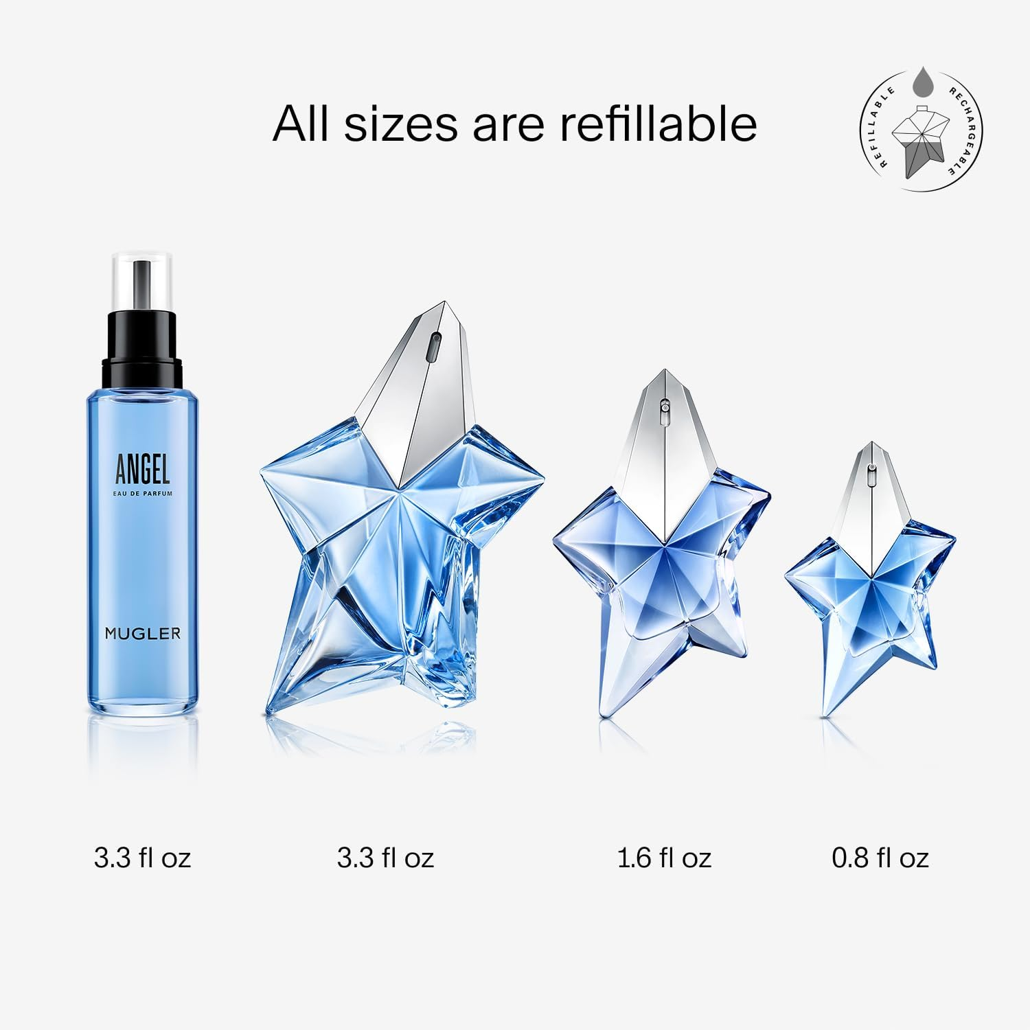 Thierry Mugler Angel EDP for Women 0.8 Oz. - Refillable, 25 Ml