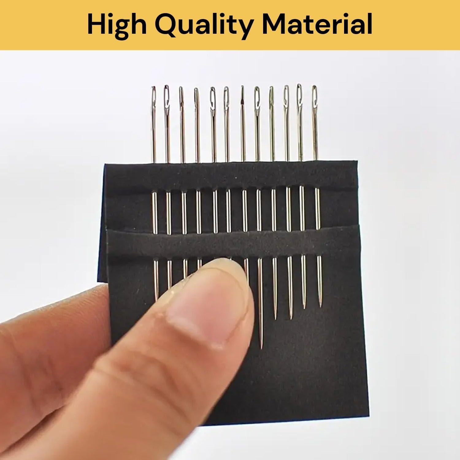 EZONEDEAL 12Pcs Self-Threading Needles, Blind Needles,Needle Threader, Eye Needles for Hand Sewing Needles for Embroidery, Sewing, Quilting, Darning, image number 4