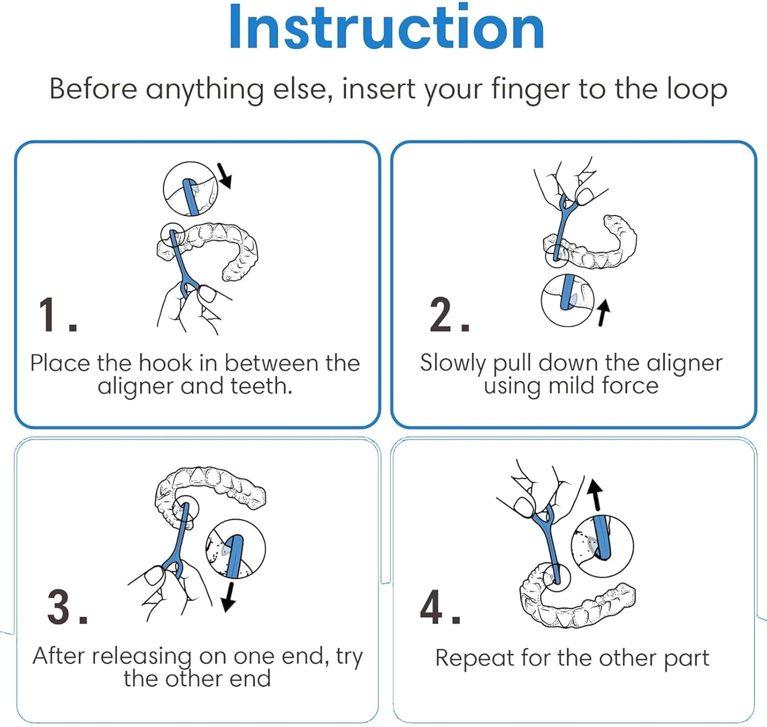 12PCS Aligner Removal Tool 6 Colors Clear Aligner Removertools for Invisalign Removable Retainers Aligners image number 6