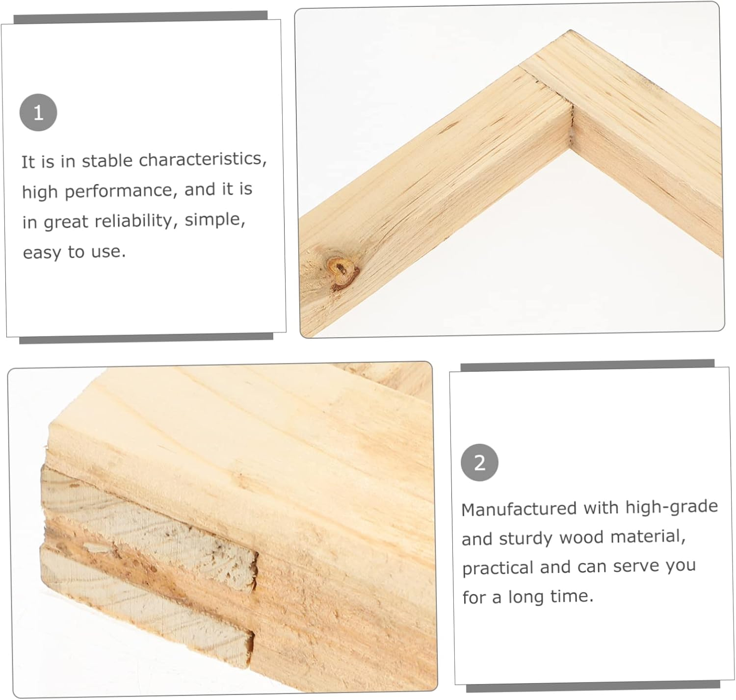 Angoily 3Pcs Portable Screen Printing Frame Wooden DIY Mesh Screen for Shirts Canvas Tote Bags Art Projects Sturdy Washable Reusable Silk Printing Frame image number 2