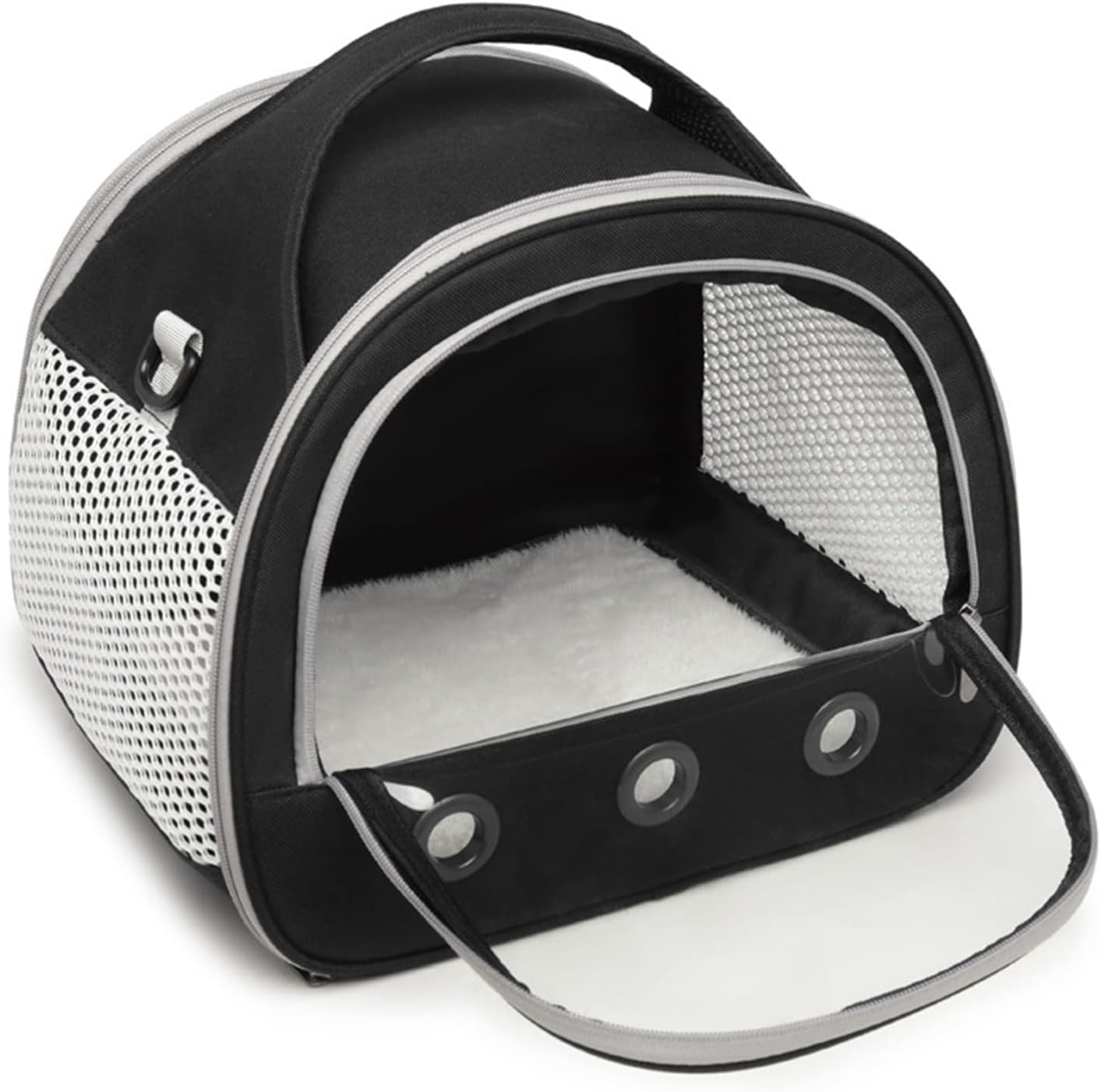 Small Animal Transport Bag Guinea Pig Travel Transport Cage with Transparent Window for Bird Rat Guinea Pig Squirrel Transparent Window Hamster Cage image number 5