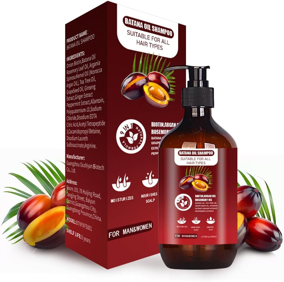 Ba-Tana Oil Hair Growth Shampoo, Natural Hair Loss Shampoo for Thinning Hair for Women and Men, Thickening Hair Treatment & Regrowth, Daily Hair Care at Home image number 5