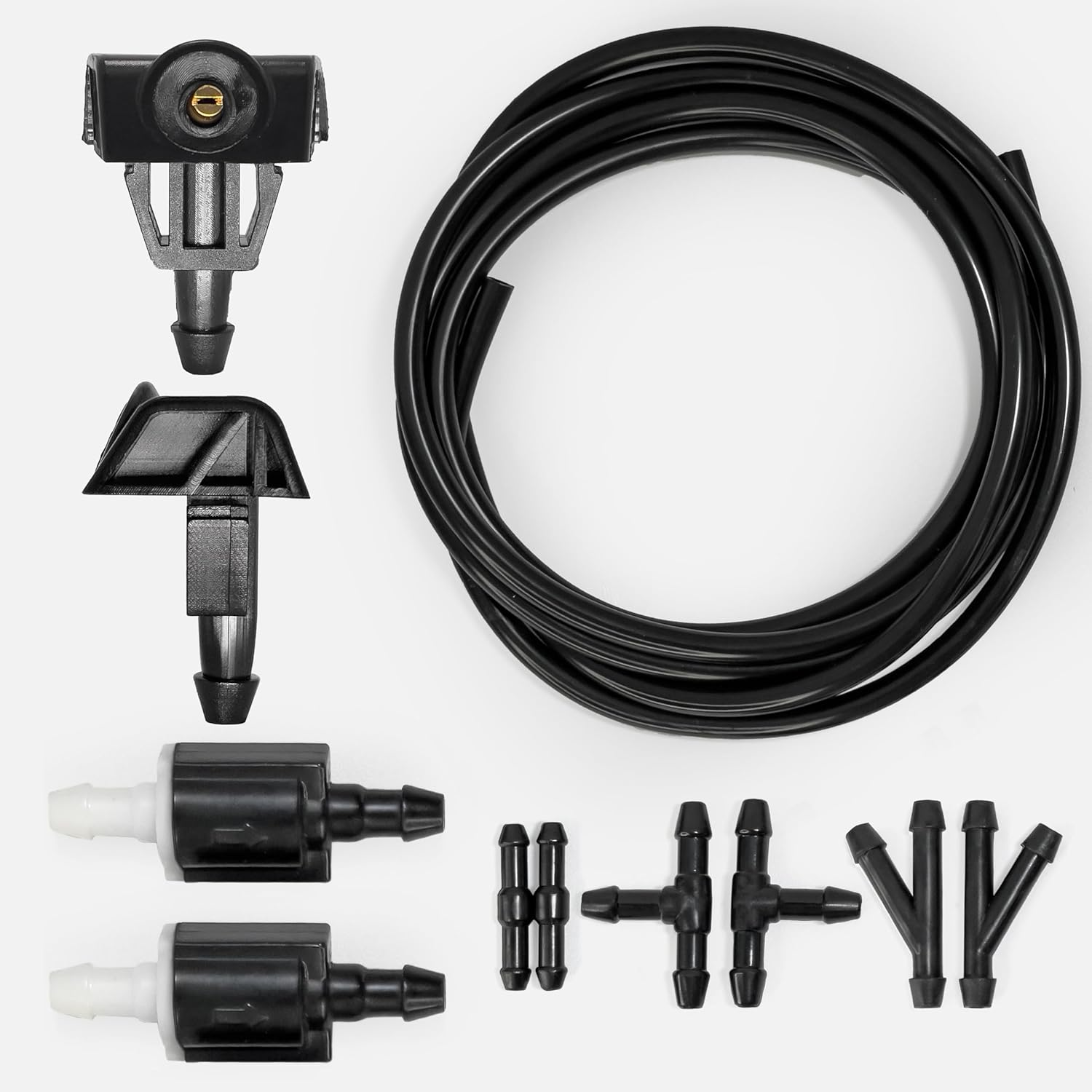 Click&Fit Windscreen Washer Nozzles Repair Kit Compatible with Nissan X-Trail 2008-2021, Tiida 2004-2014, Murano 2007-2016, Juke Leaf Note &ndash; Wiper Water Spray Jets 289323JA0A 289314BA0A Extended Set