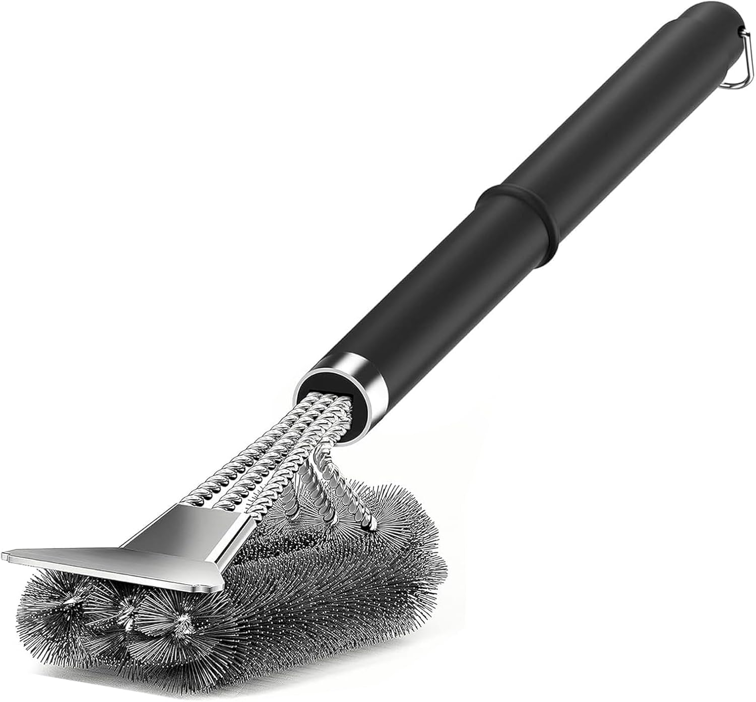 Heavy Duty BBQ Grill Brush with Extra Long Handle, Stainless Steel Bristles Scraper, Ideal for Charcoal Gas and Electric Grill Cleaning image number 6