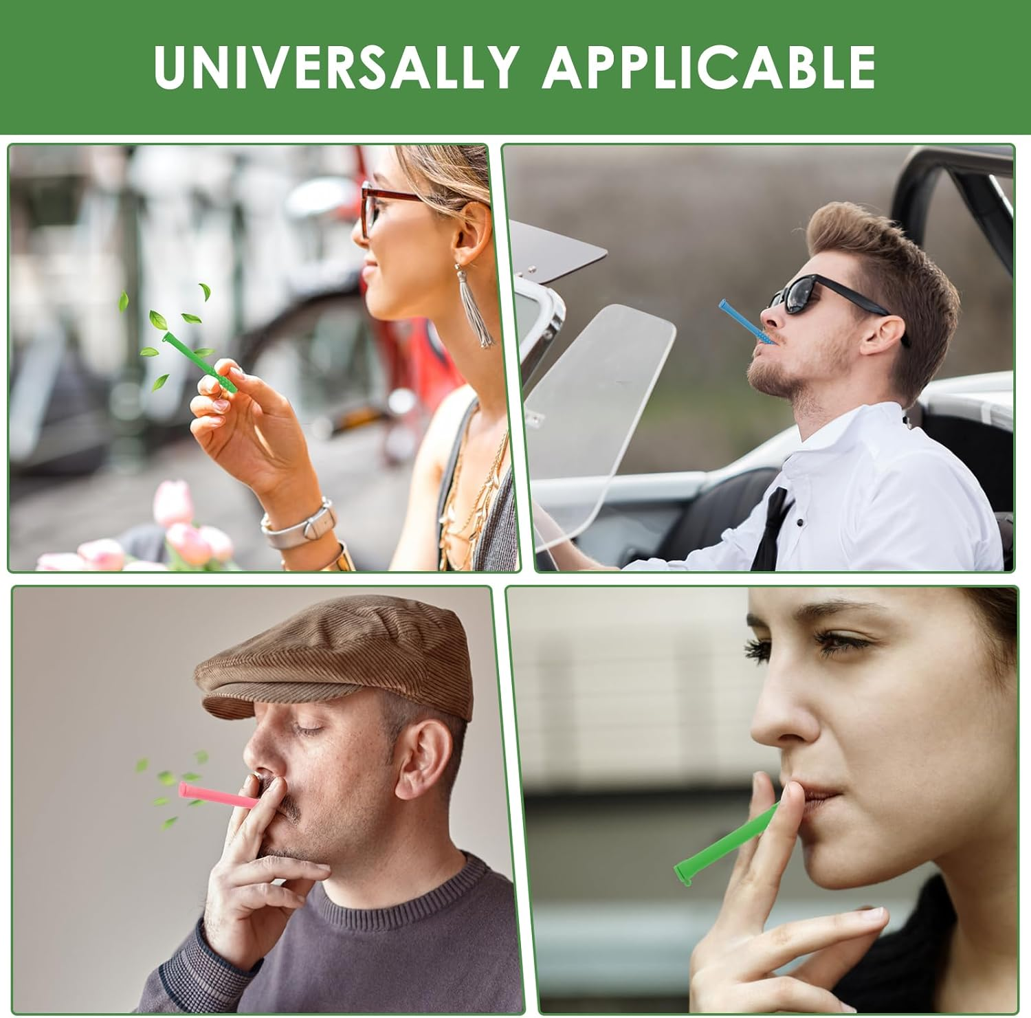 3Pcs Chewable Essential Oil Breath Stick Chewable Breather Quit Reusable Silicone Chewable Stick Washable for Adult