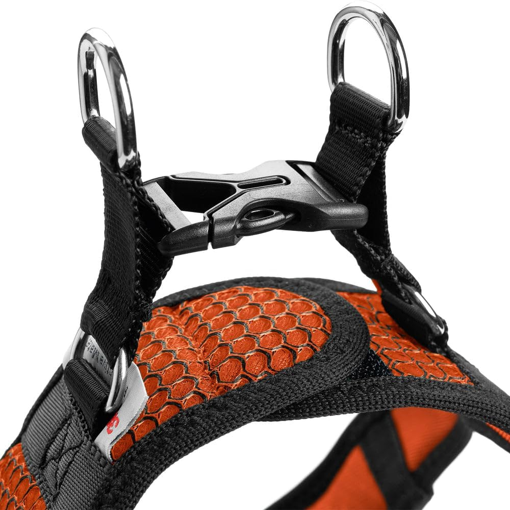 HUNTER Hilo Comfort Harness for Small Dogs, with Mesh Material and Reflective Elements,Orange,Xxl image number 1