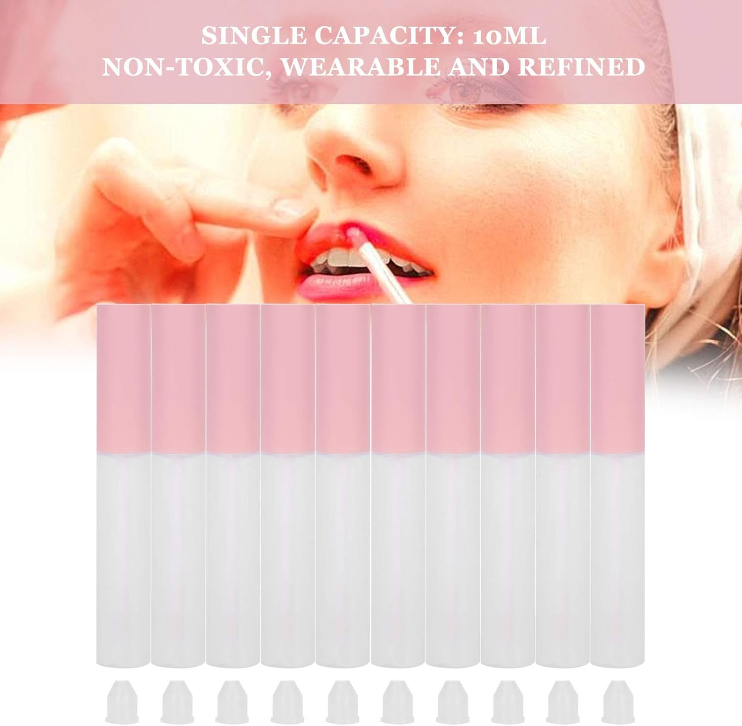 Lip Balm Tubes, Empty Lipstick Tubes Lip Gloss Tube Lip Gloss Tubes, Cosmetics Containers Brush Lipstick Body Balms for Home DIY Use Professional Beauty Salons image number 6