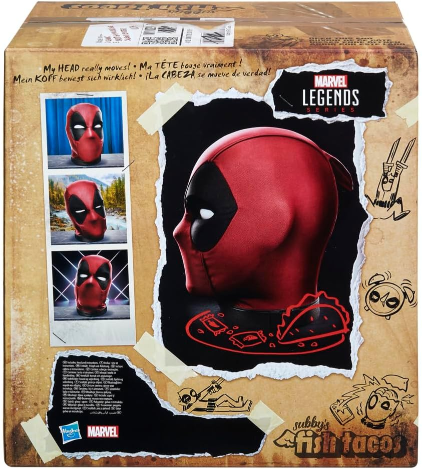 Marvel Legends Deadpool&rsquo;S Head Premium Interactive, Moving, Talking Electronic, App-Enhanced Adult Collectible, with 600+ SFX and Phrases image number 4