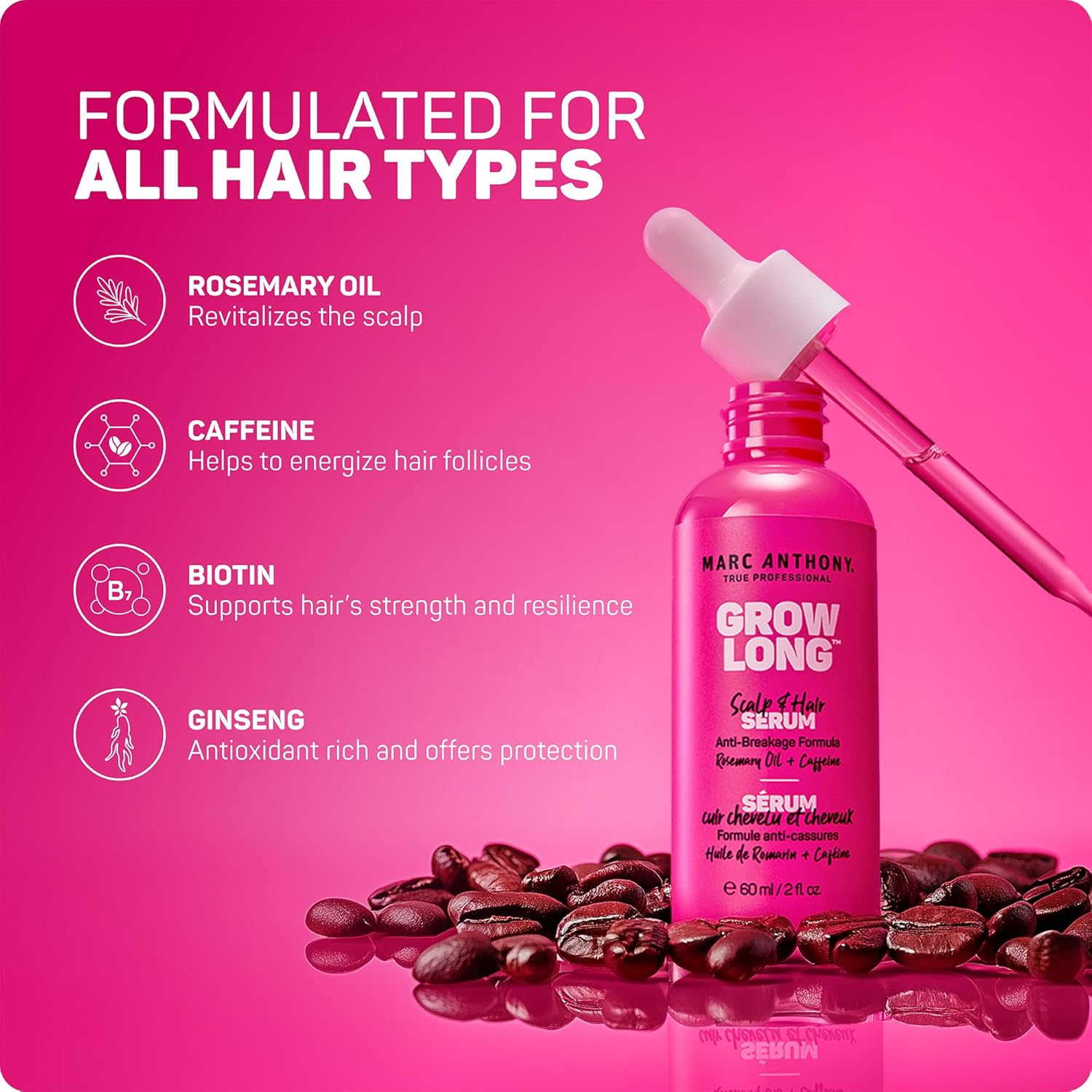 Marc Anthony Grow Long Scalp & Hair Serum 60Ml image number 3