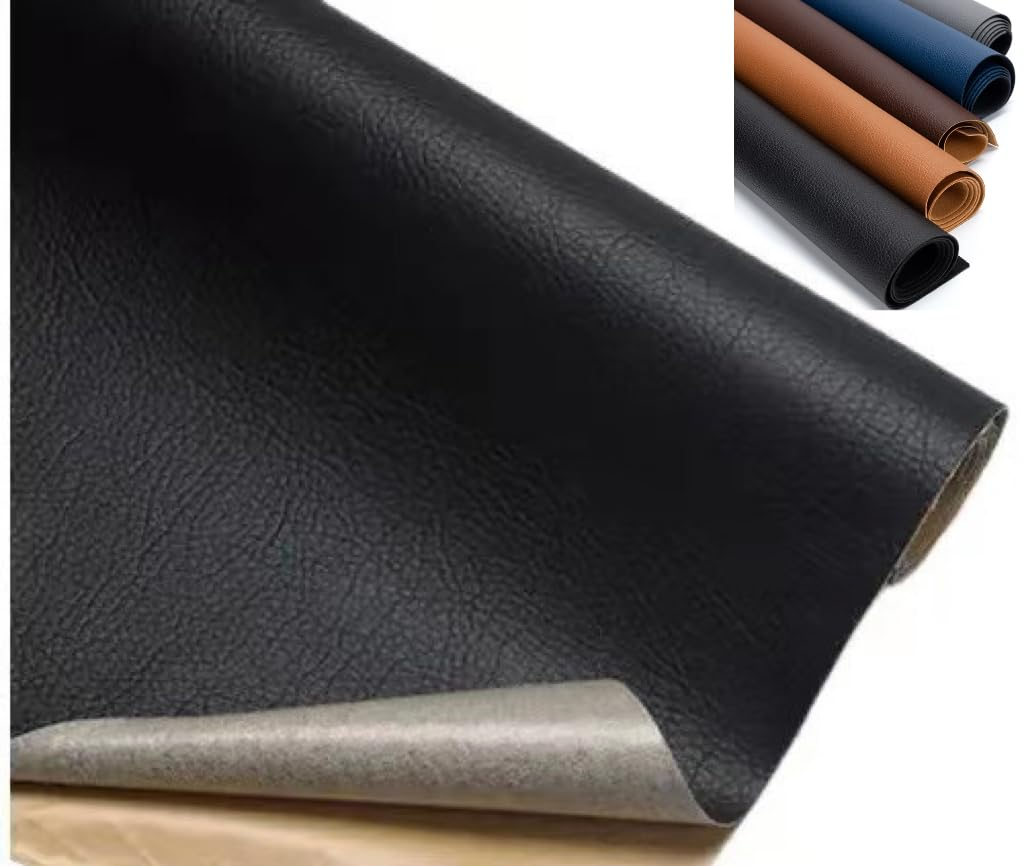 Self Adhesive Leather Repair Patch Couch Sofa Car Seat Chair Renovation Sticker (Black)