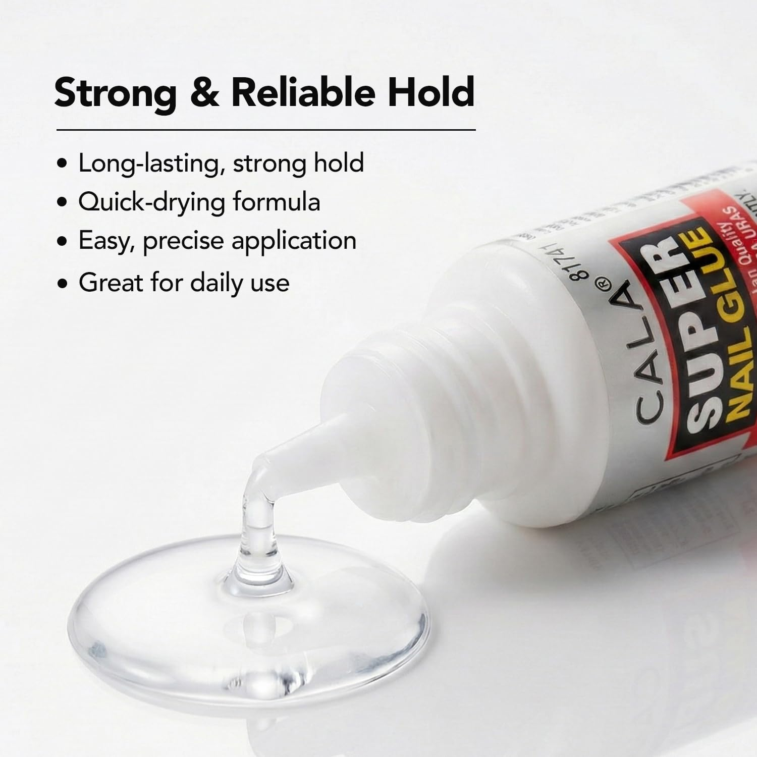 Cala Super Nail Glue Professional Salon Quality | Quick and Strong Nail Liquid Adhesive (4 Bottles) image number 5