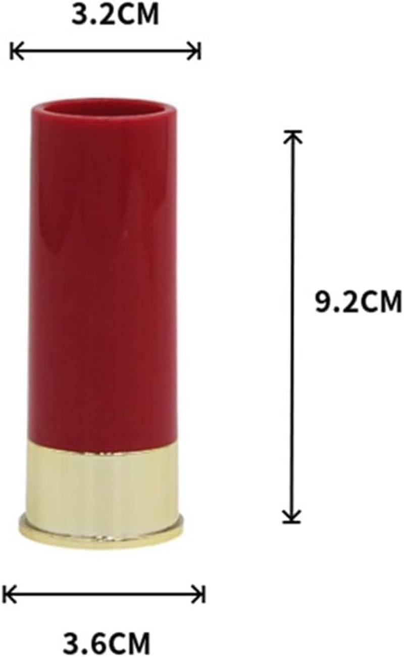 12 Gauge Shot Glasses Set of 4, Shot Glasses Calibre 12, Durable and Easy to Use, Red Rustic Drinking Glass Set, 9.2 X 3.2 X 3.6Cm image number 4