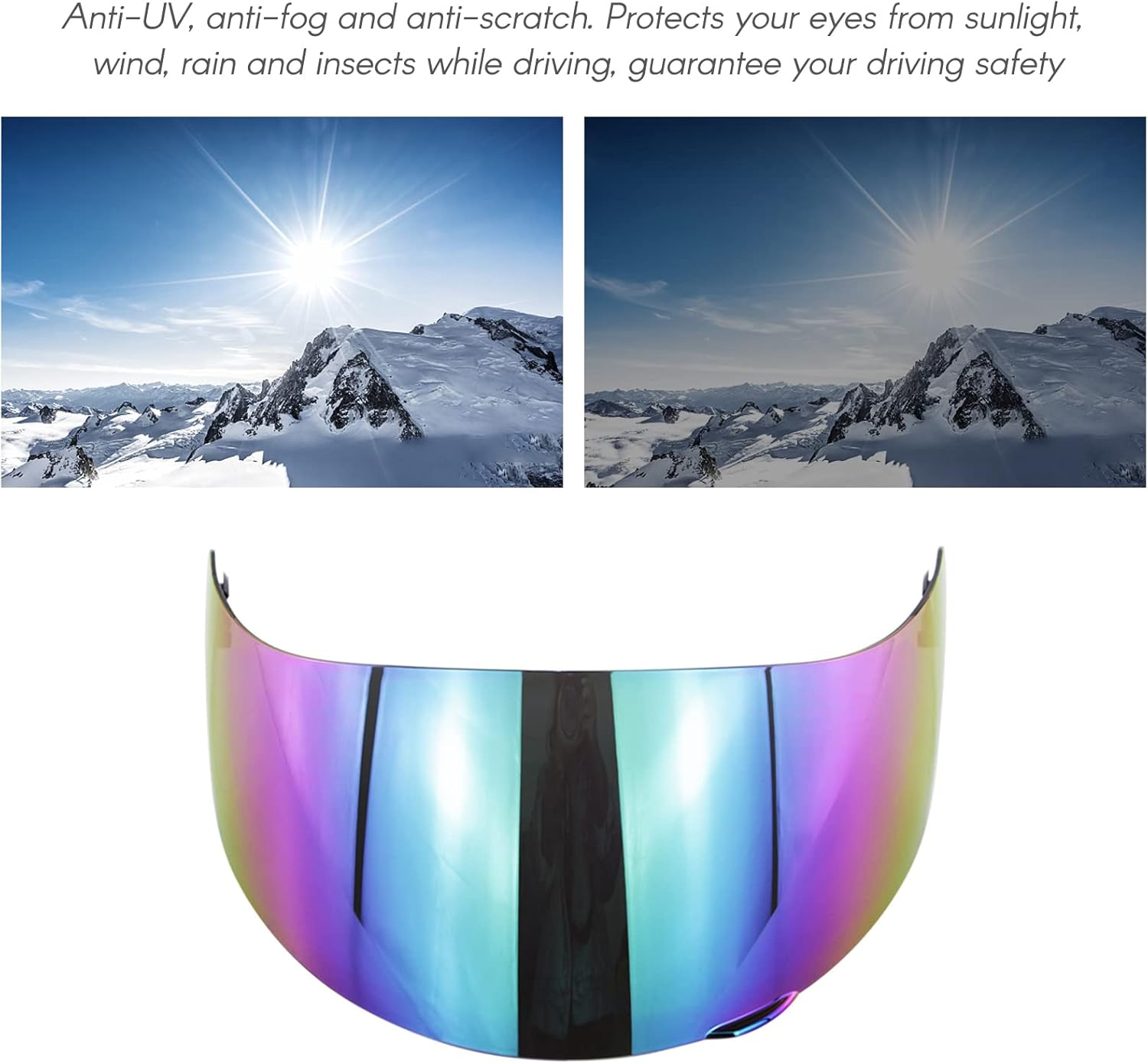 Motorcycle Wind Shield Helmet Lens Visor Replacement for AGV K1 K3SV K5 Full Face Helmet image number 2
