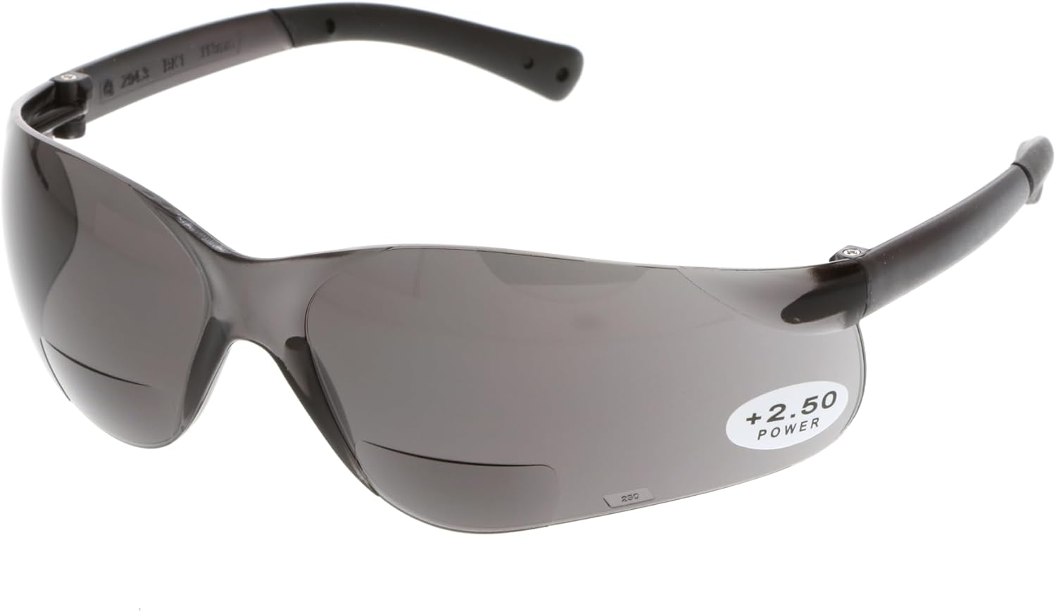 MCR Safety Glasses Bearkat &lrm;BKH25 Clear Polycarbonate Lenses, UV Light Protective Eyewear with Scratch Resistant Duramass Technology, Bifocal Safety Glasses 2.5 Diopter