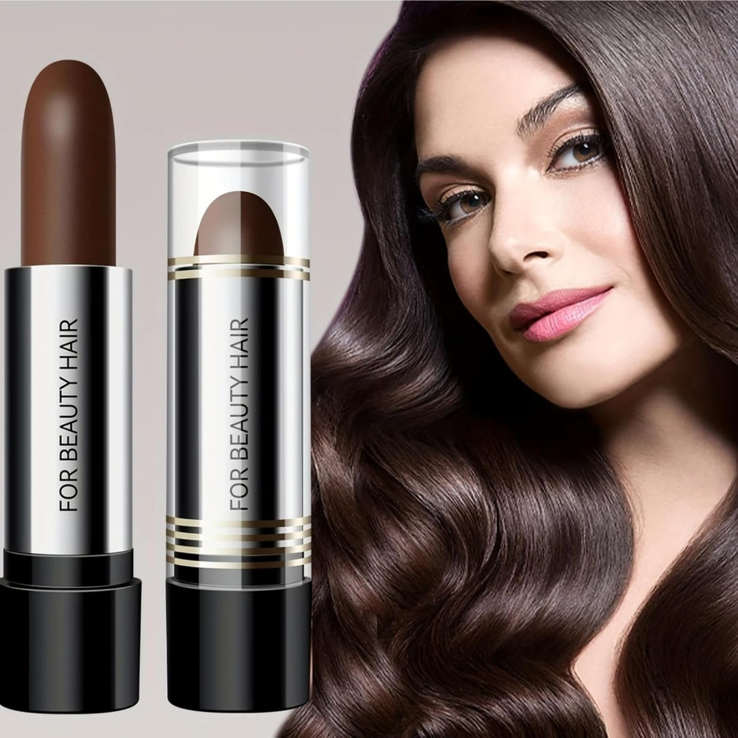 Disposable Hair Dye Pen, Cover Gray Hair Color Touch-Up Stick, Hair Color Pen for Roots, One-Time Hair Dye Instant Gray Root Temporary Coverage (03# Coffee, L)