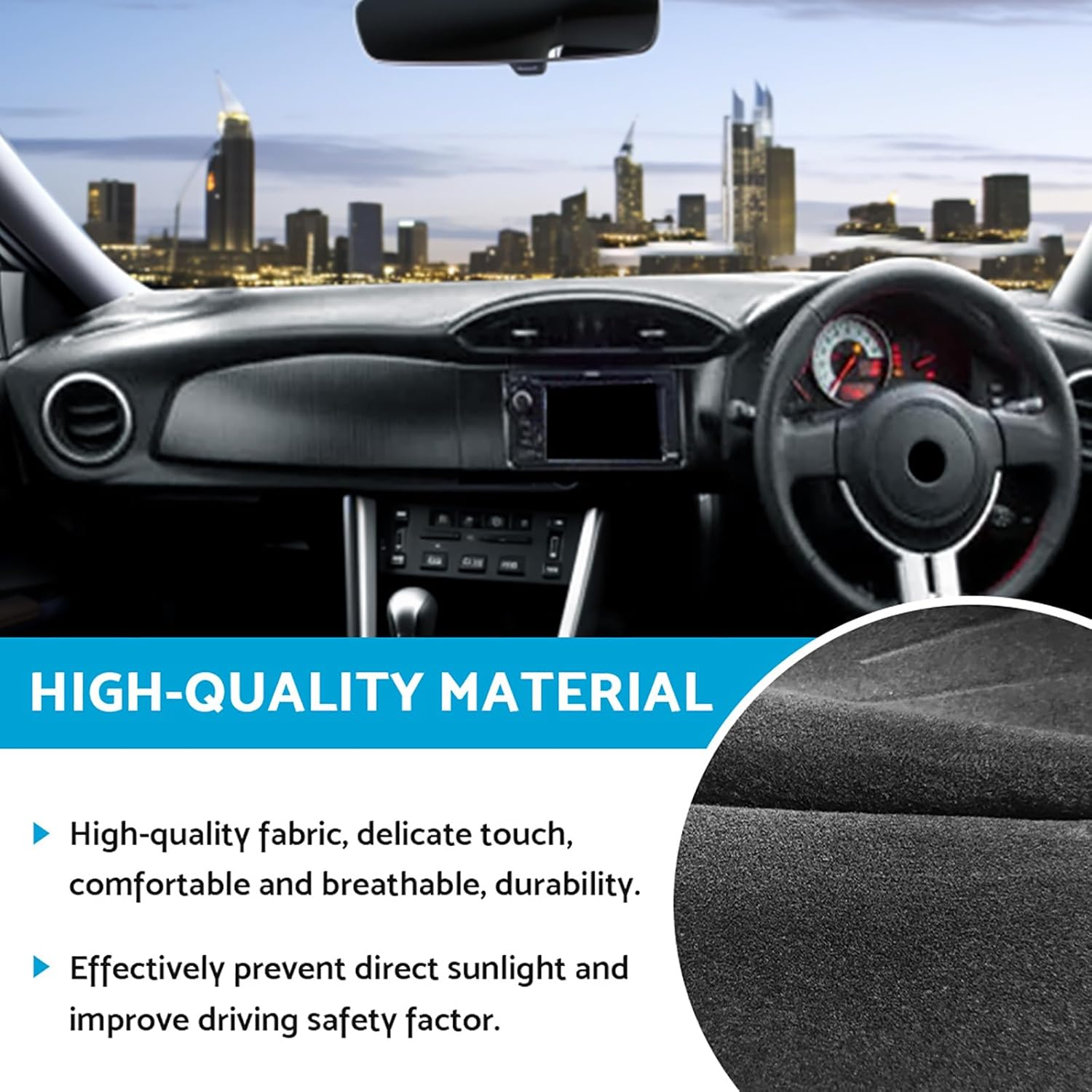 KAKA AUTO PARTS Dash Mat Dashmat Cover Compatible with Toyota 86 Subaru BRZ 2012-2021 Dashboard Pad Replacement image number 4