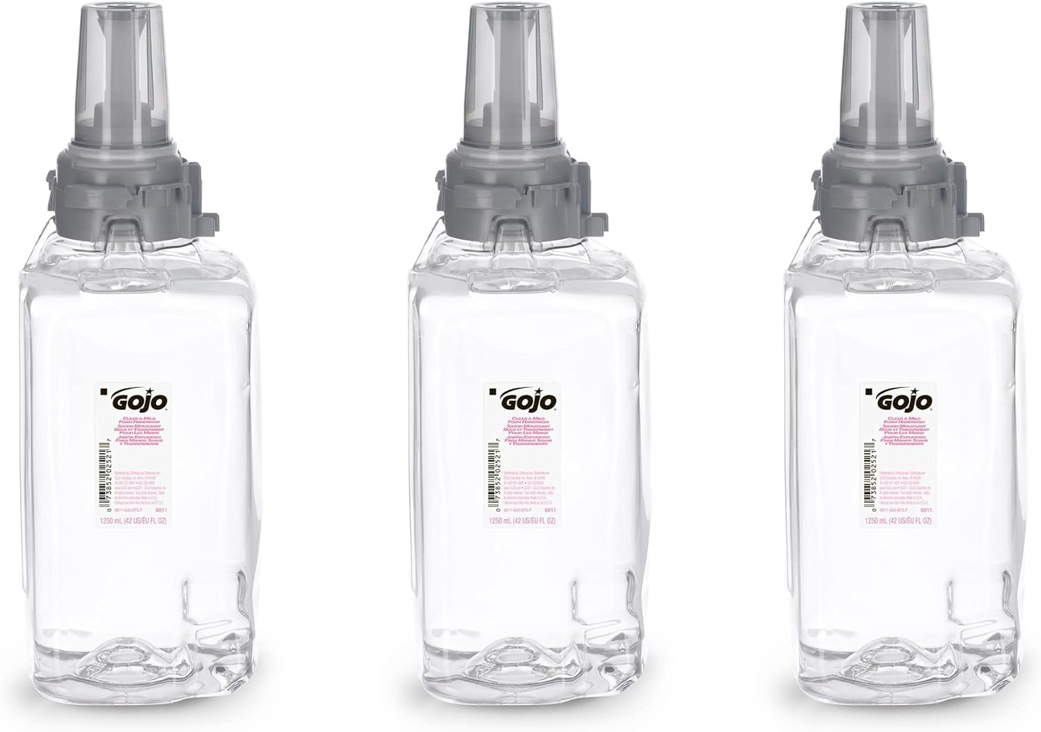 GOJO 8811-03 Clear and Mild Foam Handwash 1250Ml Refill (Pack of 3) image number 4