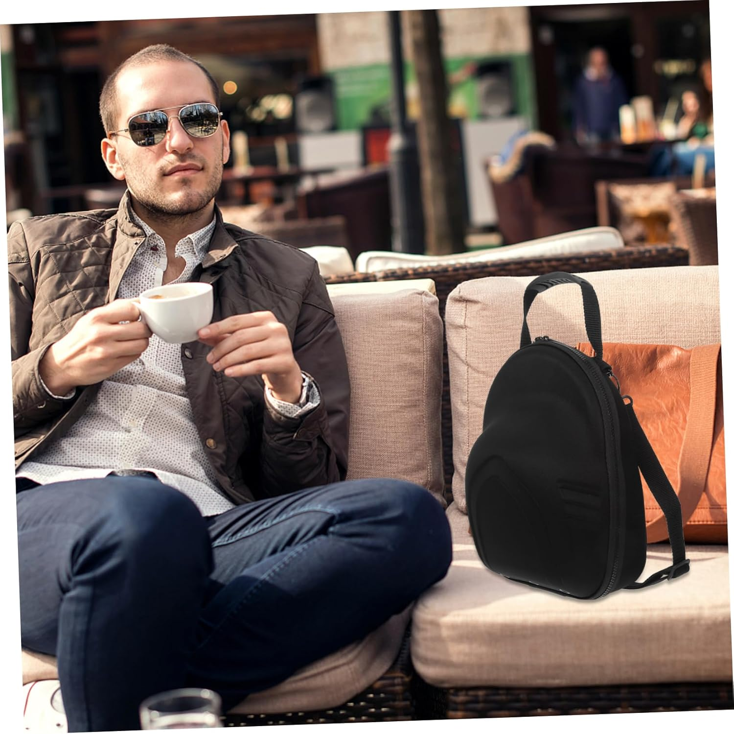 SOESFOUFU Cap Storage Bag Baseball Hat Case Travel Cap Carrier Case Travel Bag for Men