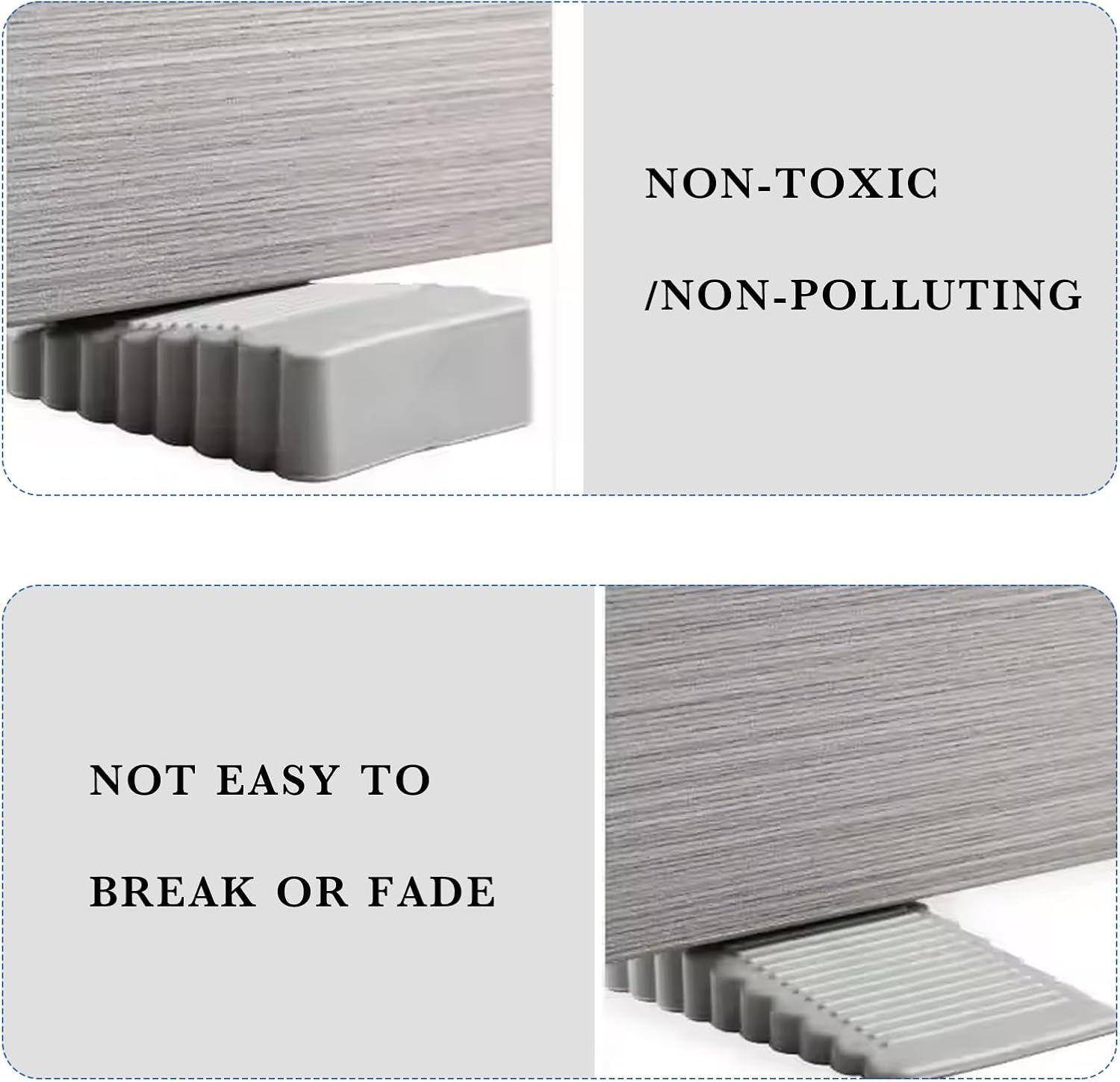 6PCS Rubber Door Stopper Wedge,Doors Hardware & Locks,Doorstops for inside Backstairs/Bottom of Door/Wall,Door Noise Blocker,Backstairs Sound Blocker,Door Stopper Security,Gate Jammer,Gate Stop Alarm