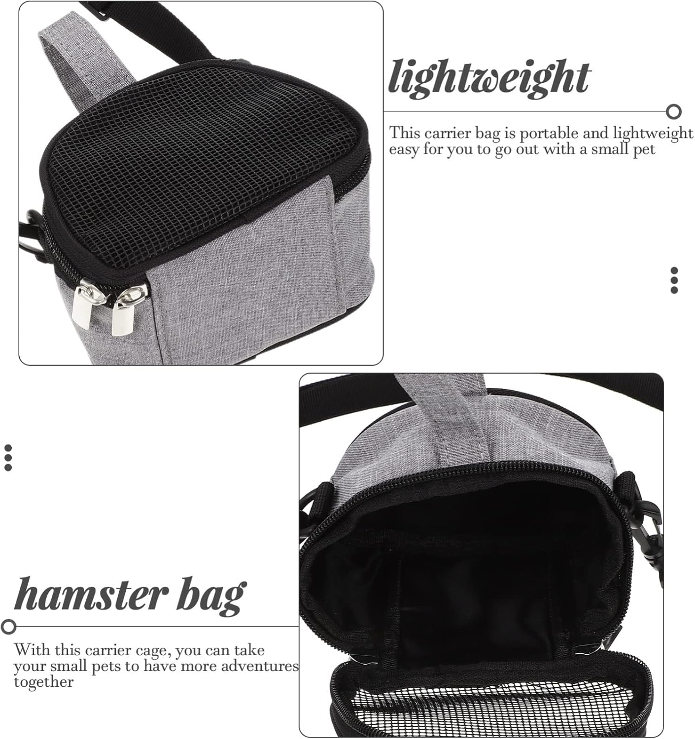 INOOMP 2Pcs Portable Guinea Pig Carrier Breathable Bird Carrier Convenient Rat Outdoor Accessory for Small Animal Travel image number 5