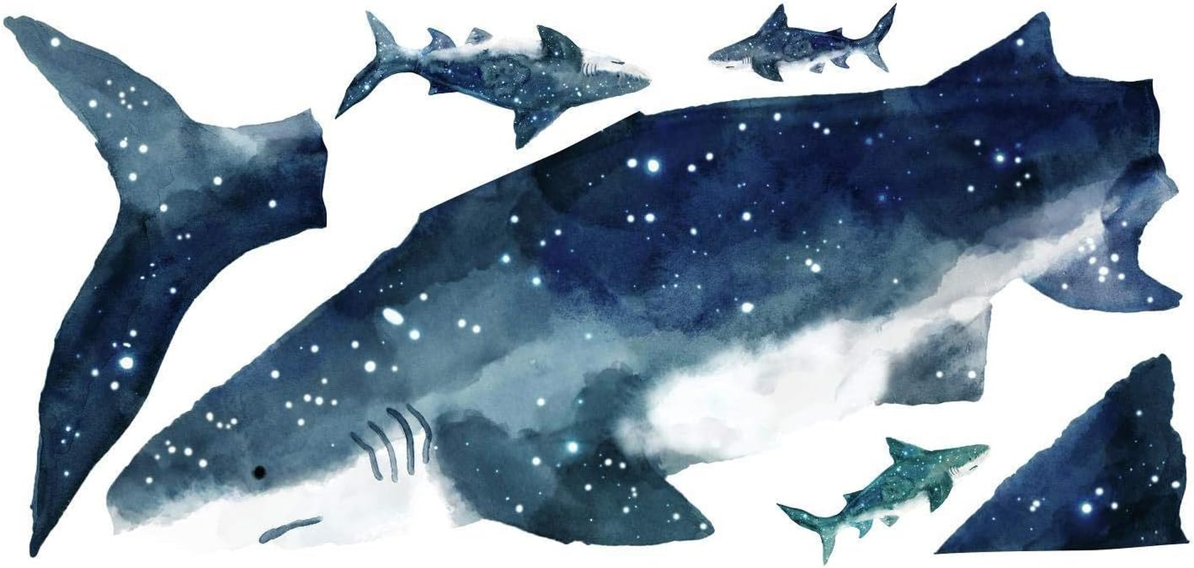 Roommates RMK4014GM Shark Peel and Stick Giant Wall Decals image number 4