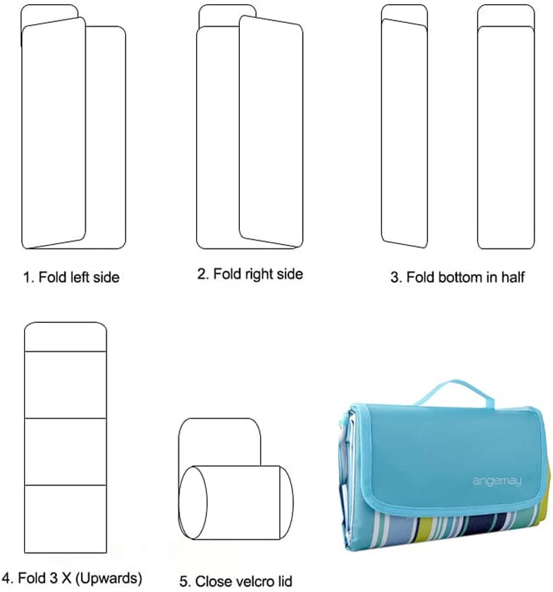 Angemay Outdoor & Picnic Blanket Extra Large Sand Proof and Waterproof Portable Beach Mat for Camping Hiking Festivals image number 1