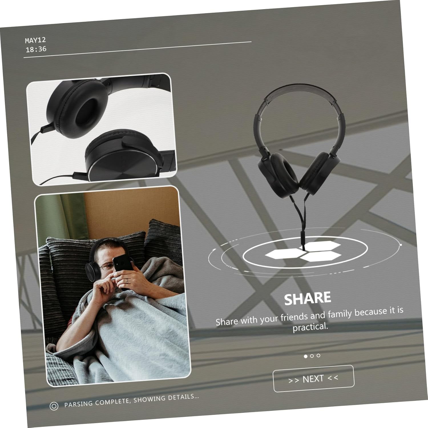 Wired Stereo Headset Microphone for Gaming and Phone Use, Black Over-Ear Headphones Surround Sound for Pc Laptop Tablet Users