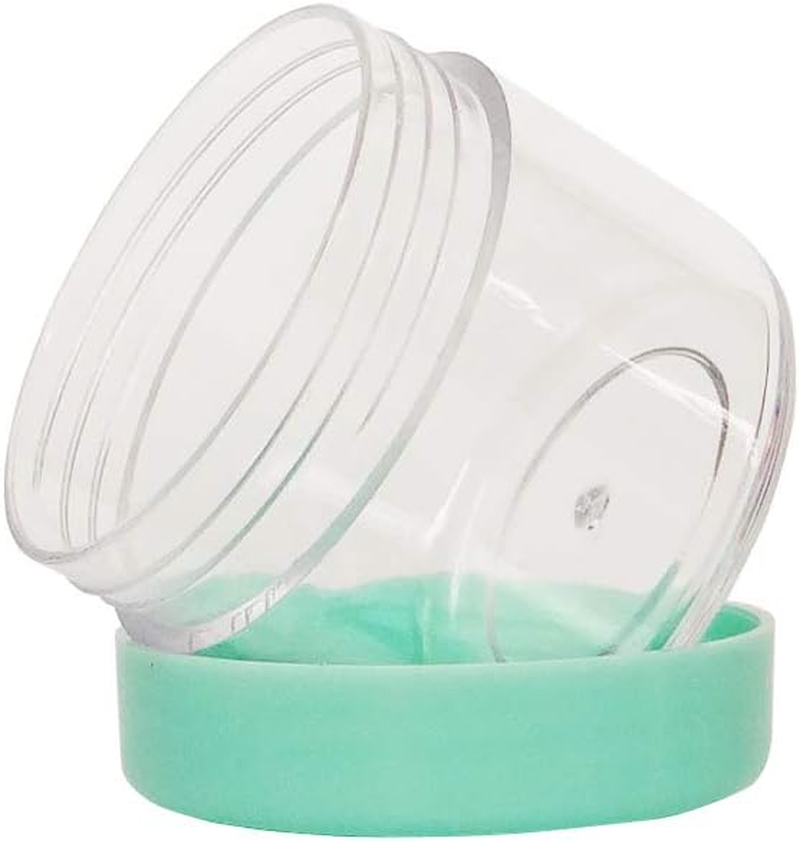 Wopanxye 12Pack 20 Gram 20Ml Jars, Small Cosmetic Sample Empty Container, Plastic round Pot Green Screw Cap Lid, Tiny 20G Bottle for Makeup, Eye Shadow, Powder, Jewelry, Sunscreens, Creams, Lip Balms image number 5