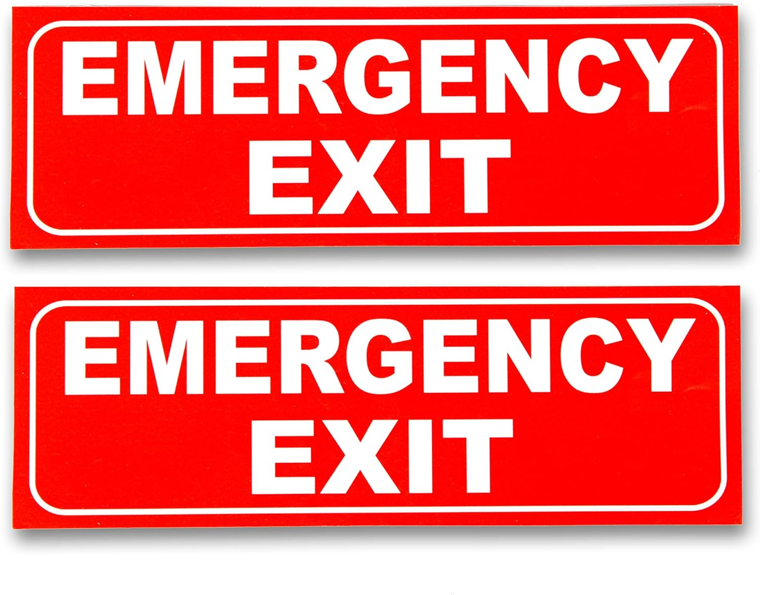 Esplanade Fire Exit Door Sign Sticker Decal - Easy to Mount Weather Resistant Long Lasting Ink (Size 7.5"X2.5") (Fire Exit Green(7.5"X2.5")) image number 2