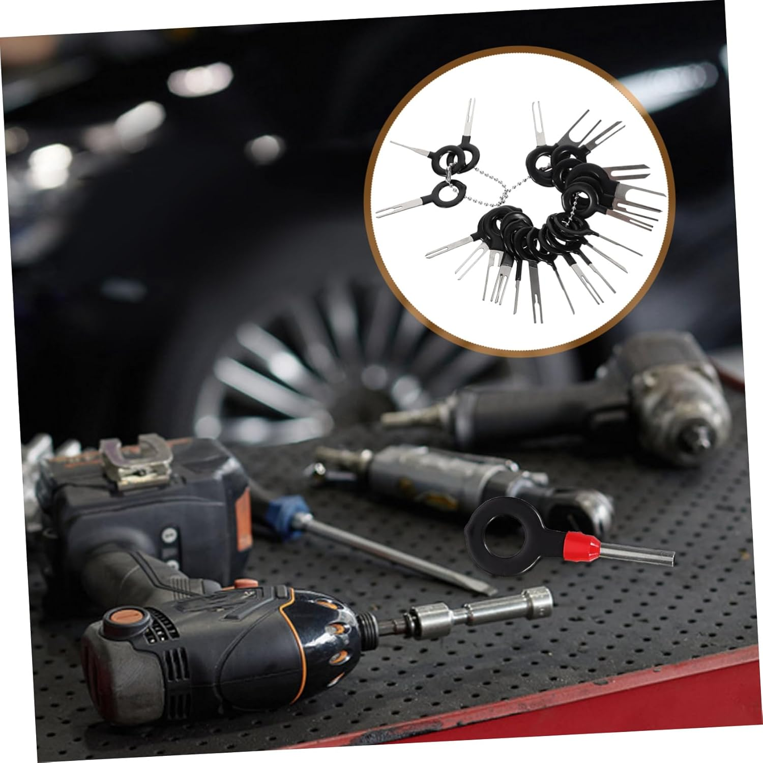 CHILDWEET 39Pcs Car Terminal Connector Pin Release Puller Extraction Tool Set with Plastic Handles for Automotive Electrical Wiring Repair Random Style image number 5